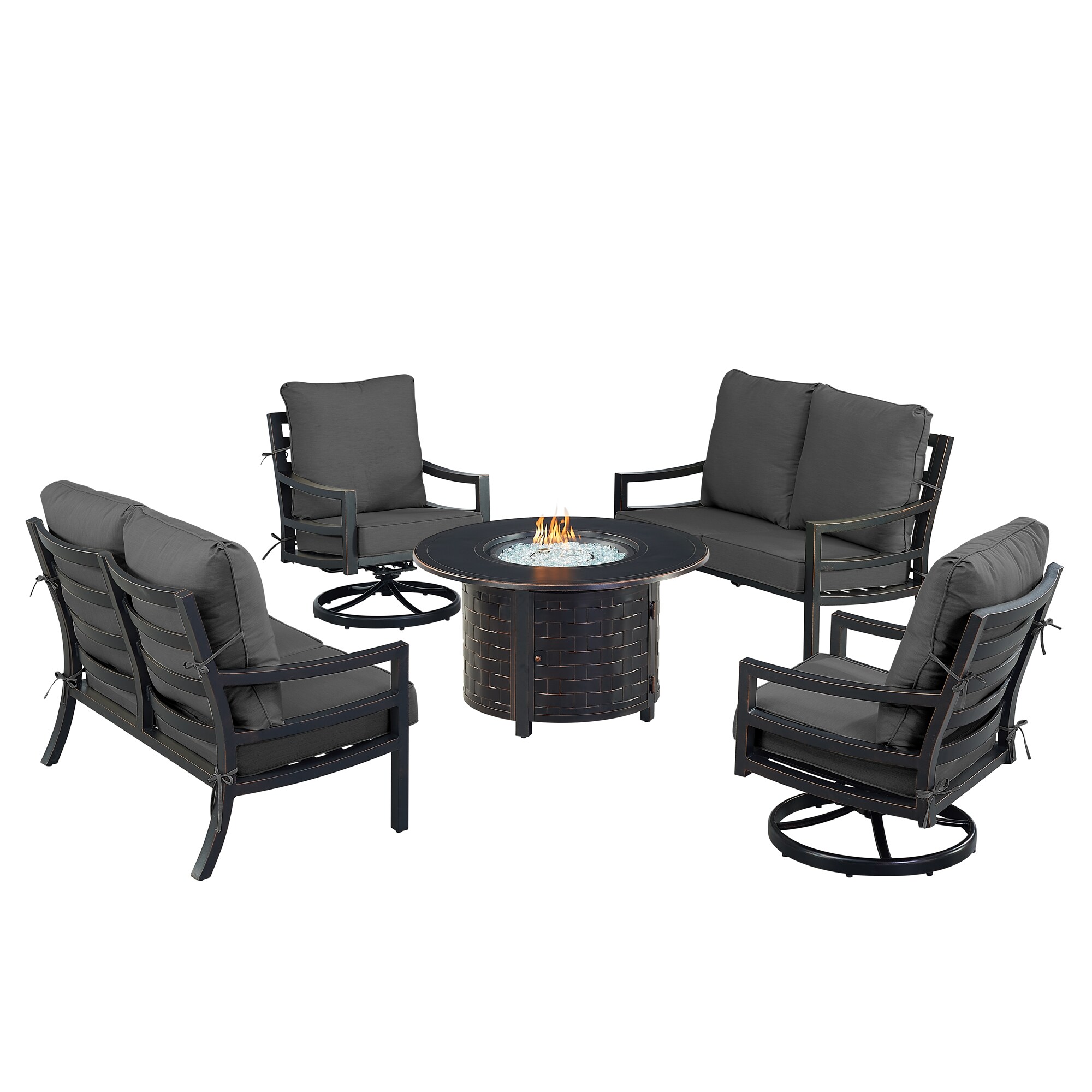 Oakland Living HUDSON2LS2CHRICOBKCU Patio-Conversation-Sets - View #2