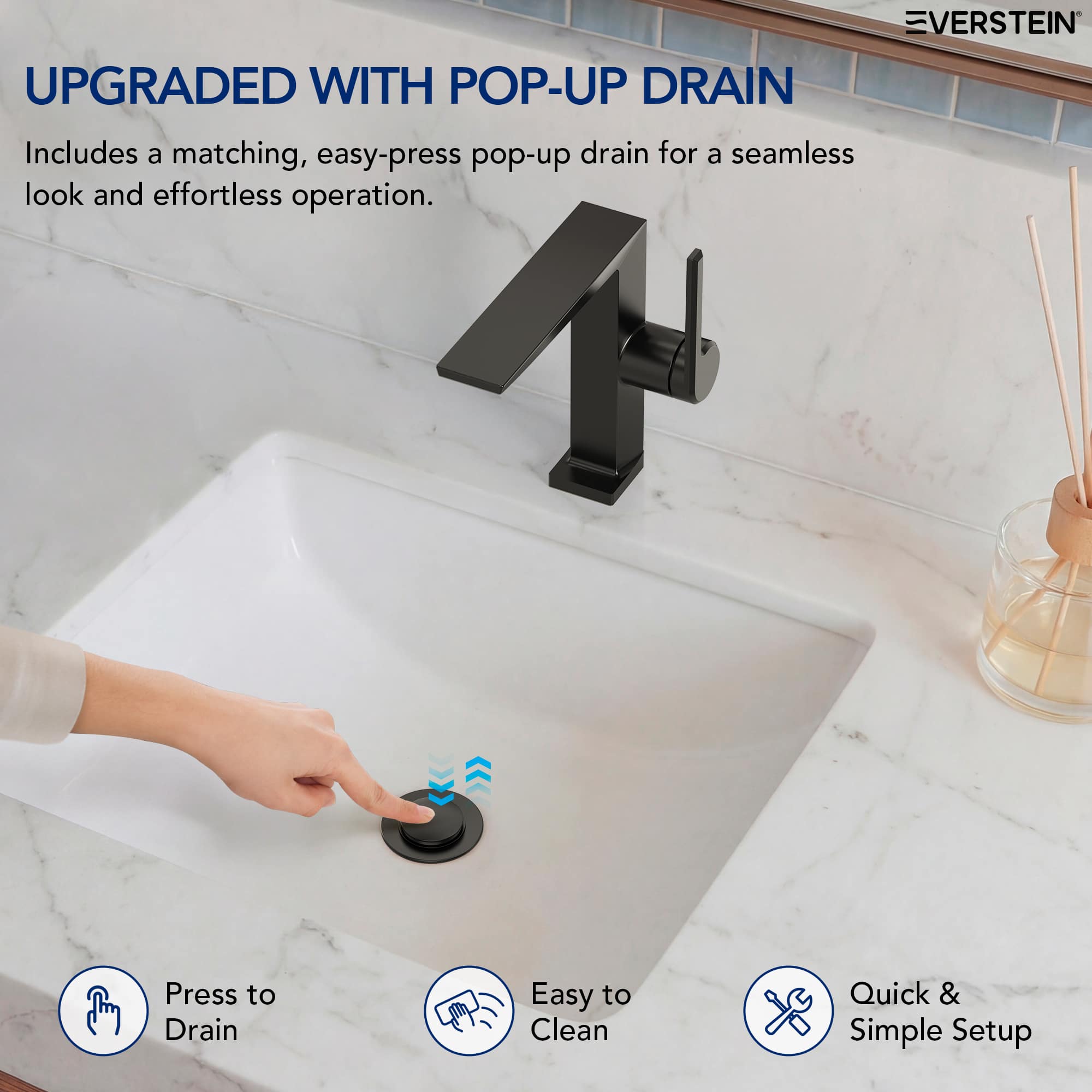 EVERSTEIN SFS-1304B-BK Lavatory-Faucets - View #7
