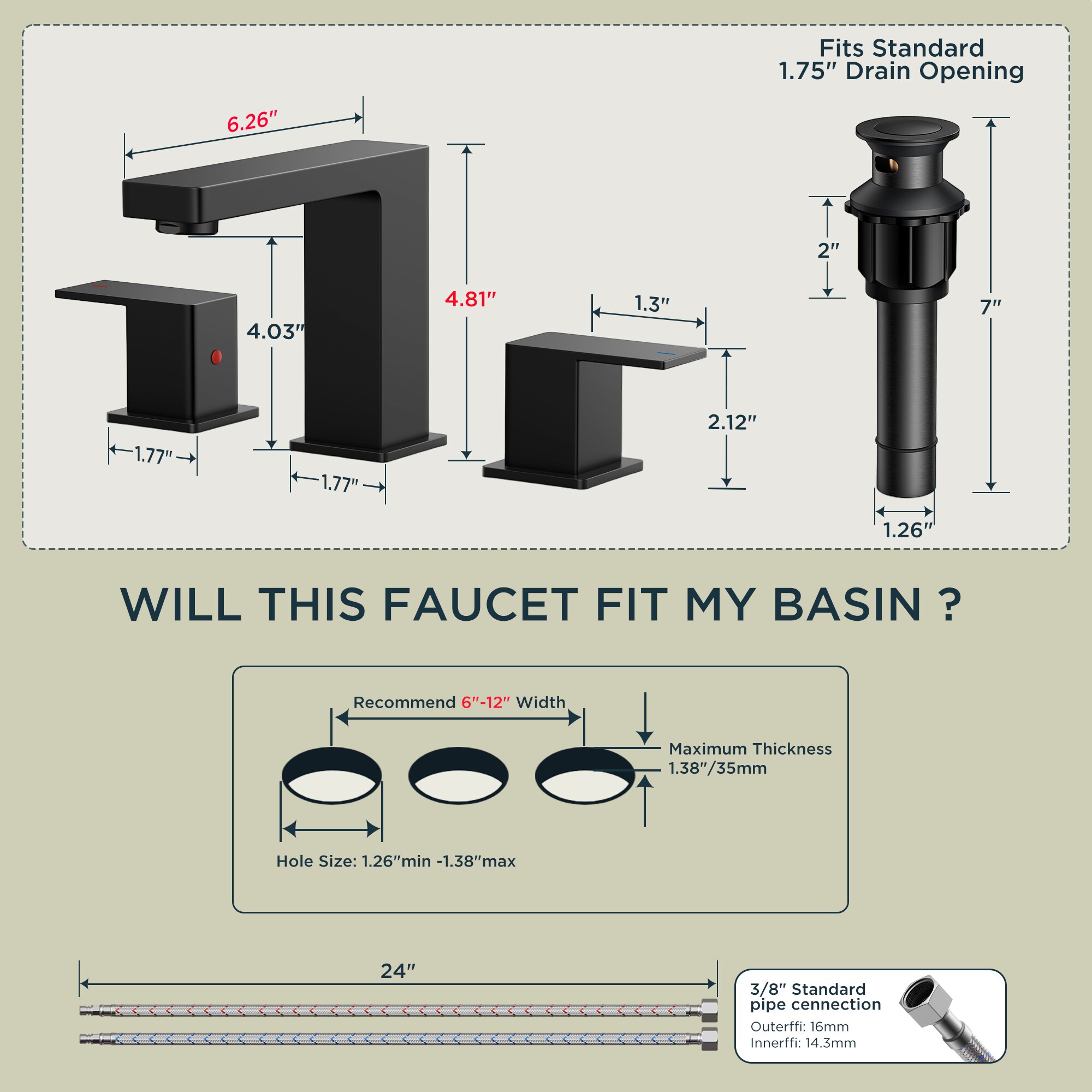 androme 3M33-BLACK Lavatory-Faucets - View #6