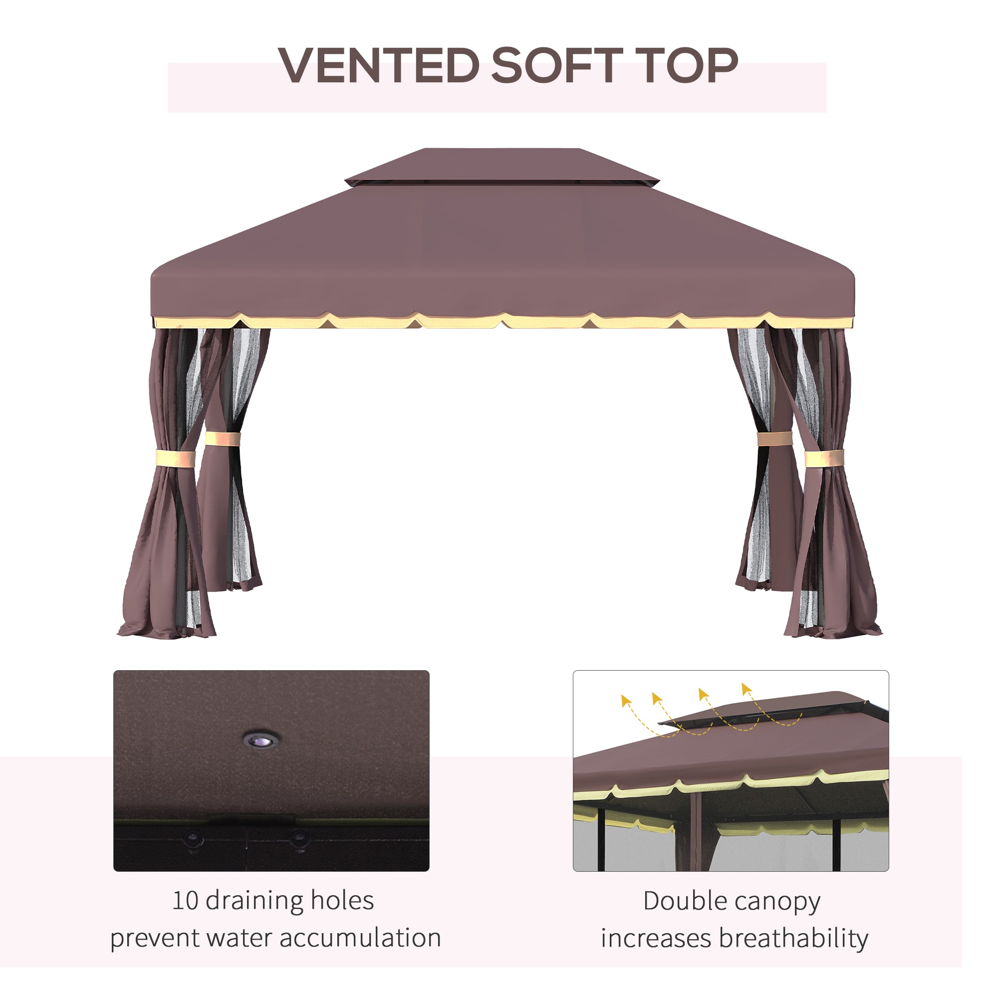 Outsunny 01-0879 Wood-Resin-Gazebos - View #4