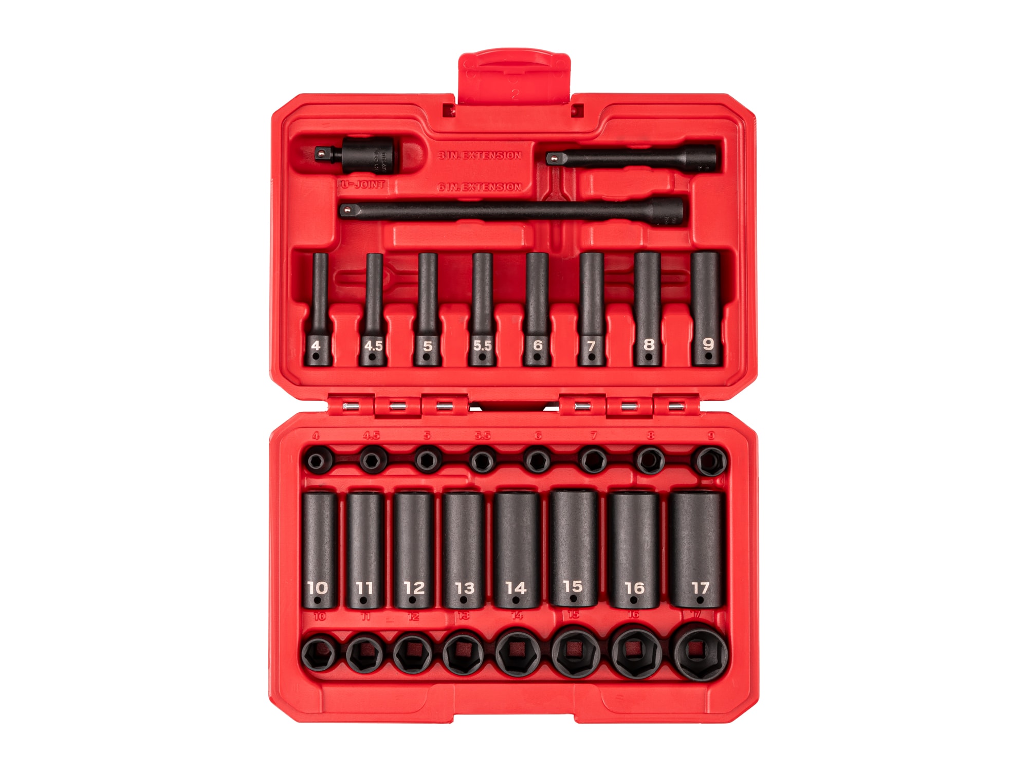 TEKTON SID90402 35 -Piece Metric 1/4-in Drive Set 6-point Impact Socket Set