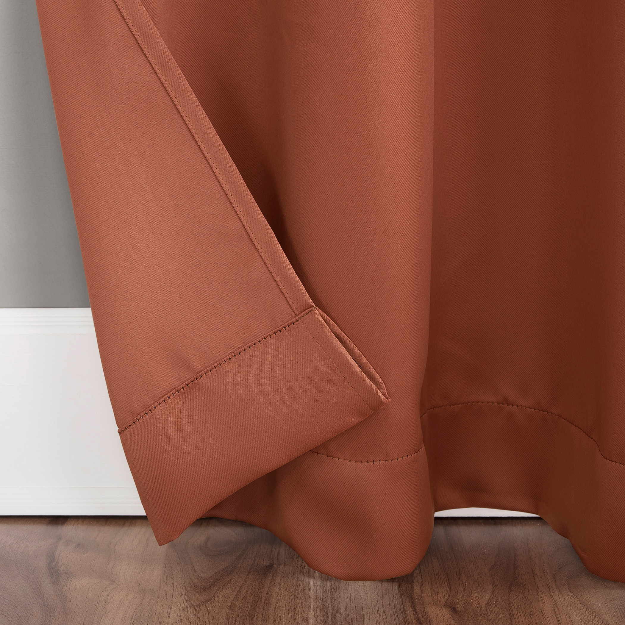 Terracotta Blackout Grommet Curtain Panel, 40" x 84" Polyester