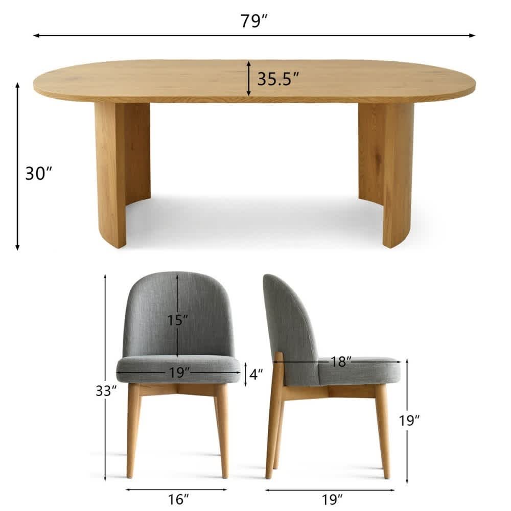 Maison Boucle DWEN79OK+HAVANAGREY8 Dining-Sets - View #3
