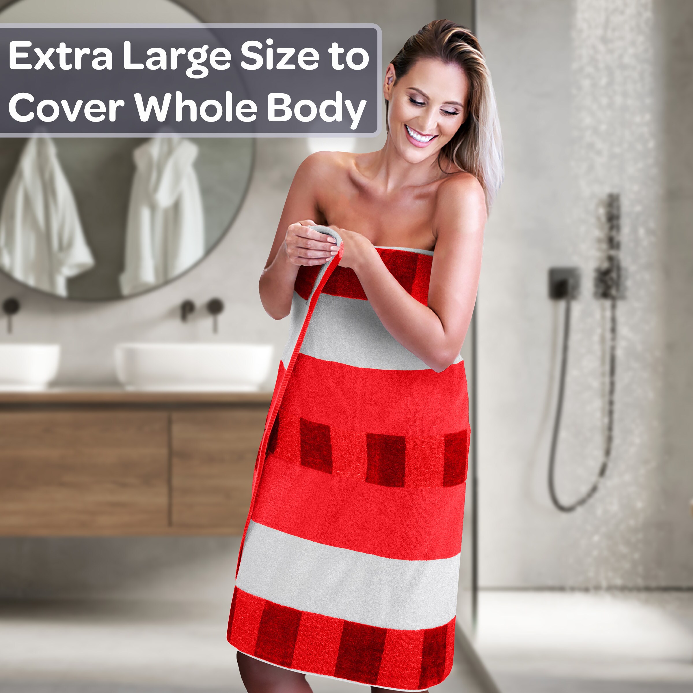 Lavish Home 67-0023-BBS Bath-Towels - View #2