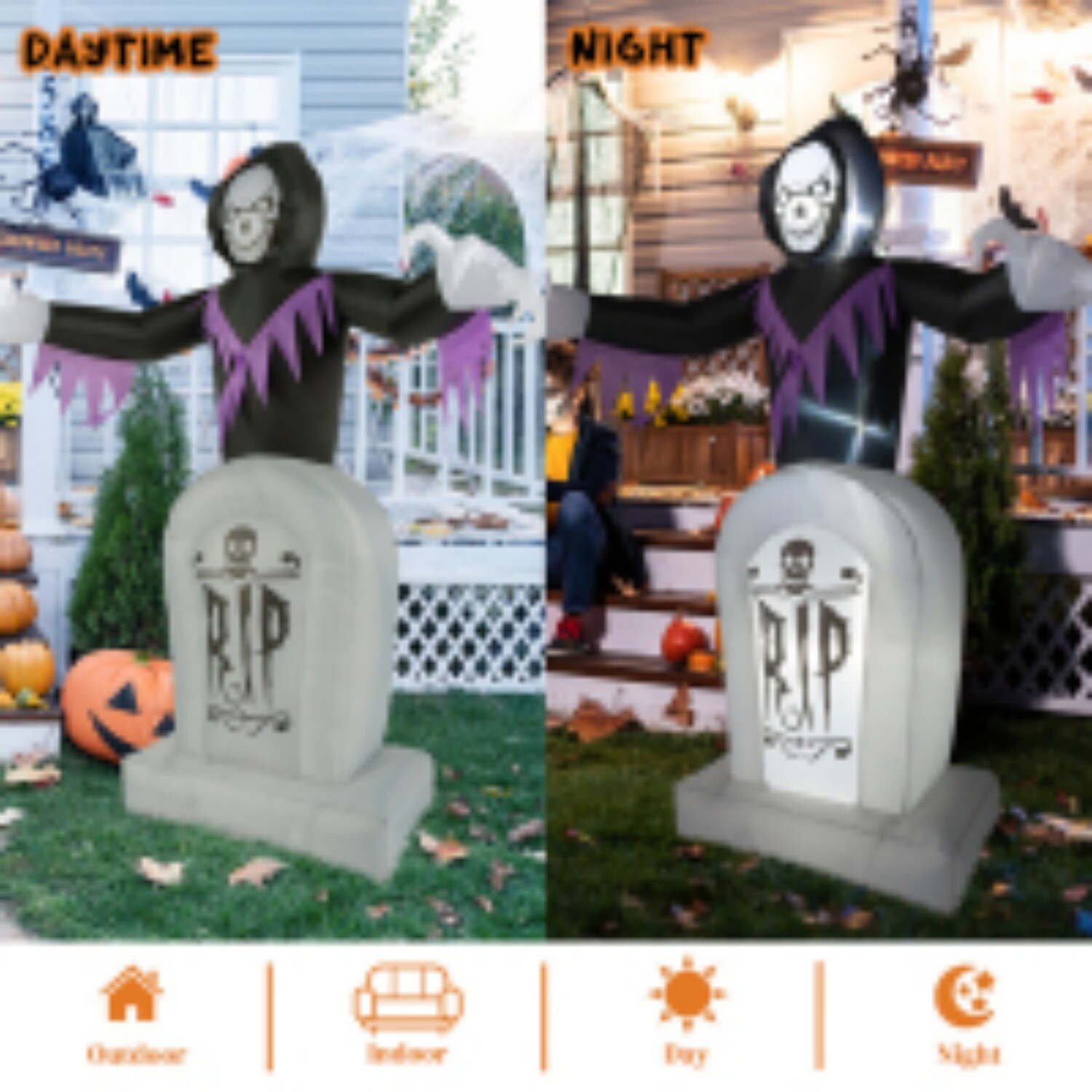 OBERSTER D0102X3BJVW Table-Halloween-Decor - View #7