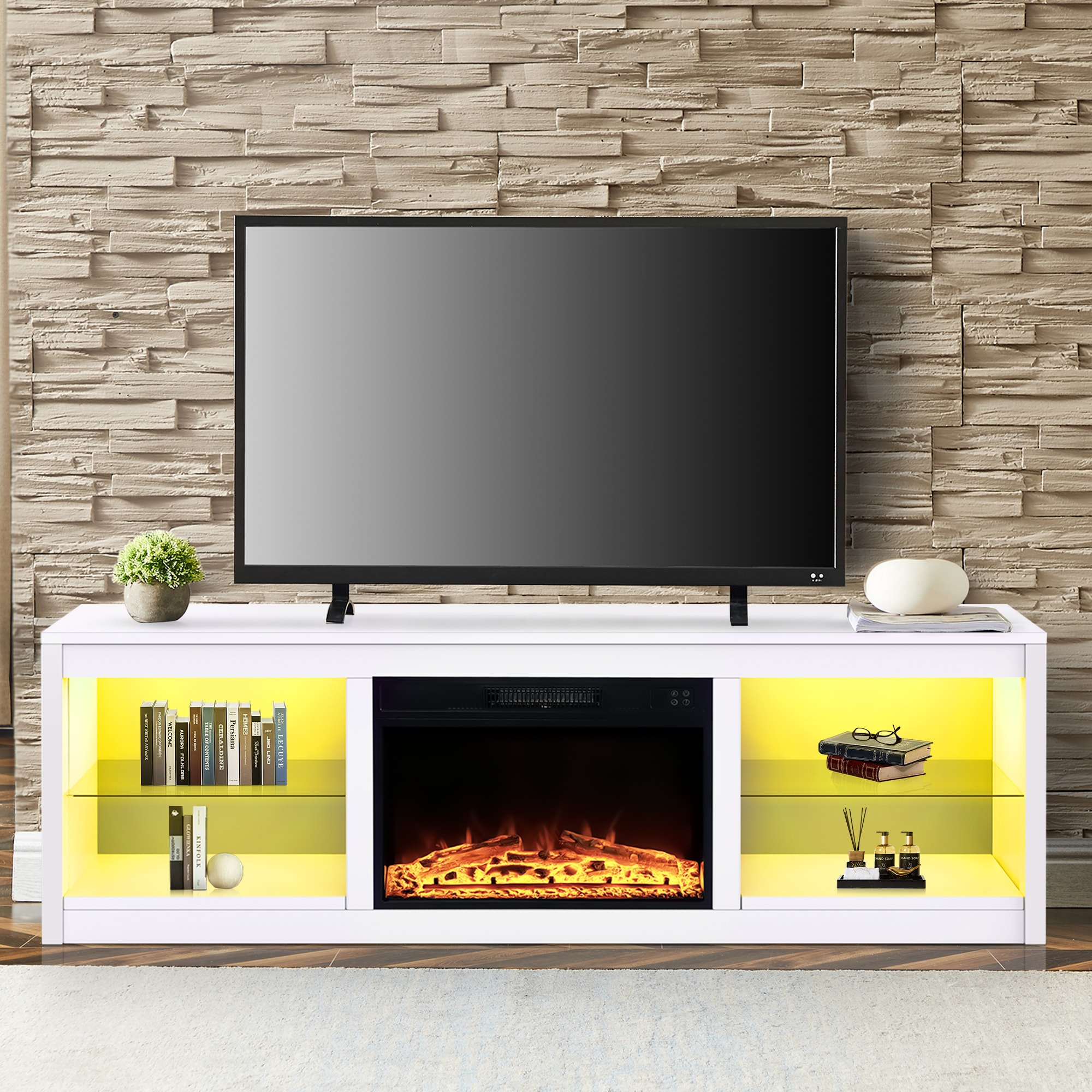 IHOMEadore BBJ01062-66-23G-WH Electric-Fireplaces - View #7