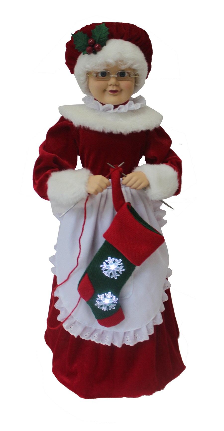 Holiday Living 28-in Lighted Musical Animatronic Figurine Mrs. Claus (2 ...