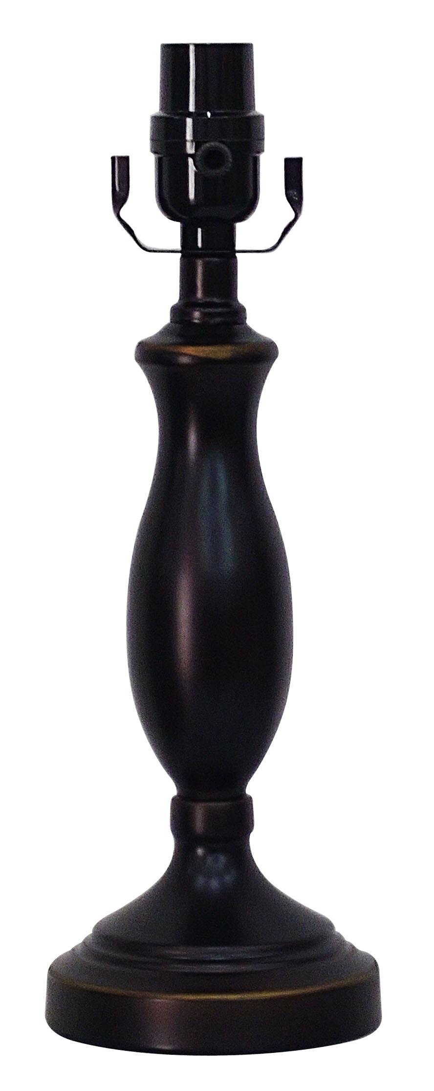 allen + roth 13.25-in Matte Misson Bronze Plug-in Metal Lamp Base