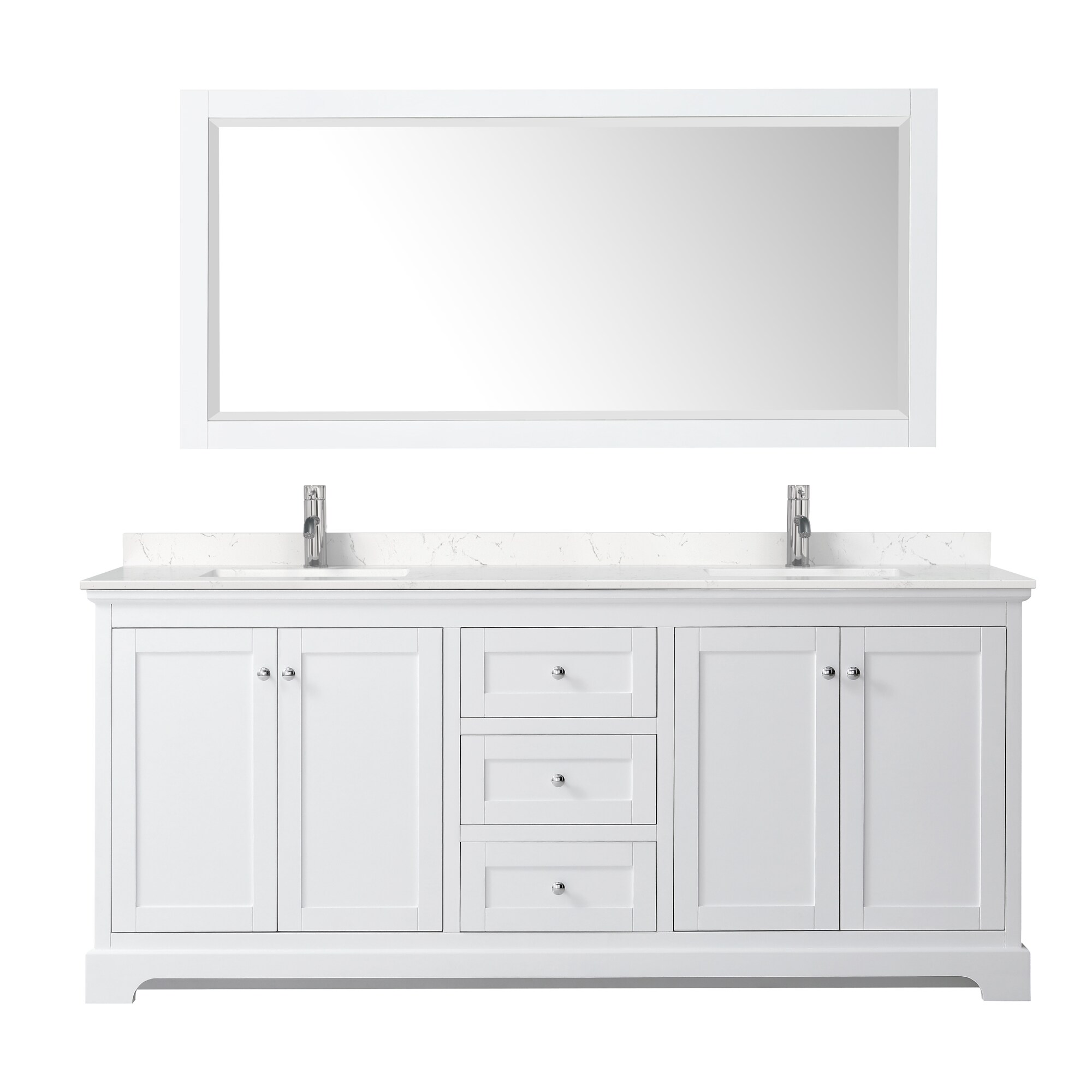 Wyndham Collection WCV232380DWHC2UNSMXX Bath-Vanity-Combo - View #2