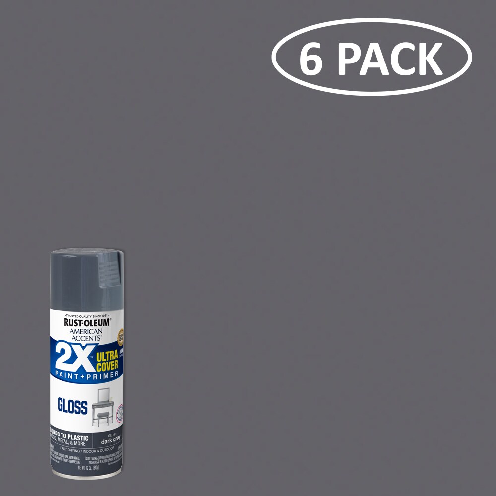 Rust-Oleum 6-Pack Flat Gray Spray Primer (NET WT. 12-oz) in the Spray Paint  department at