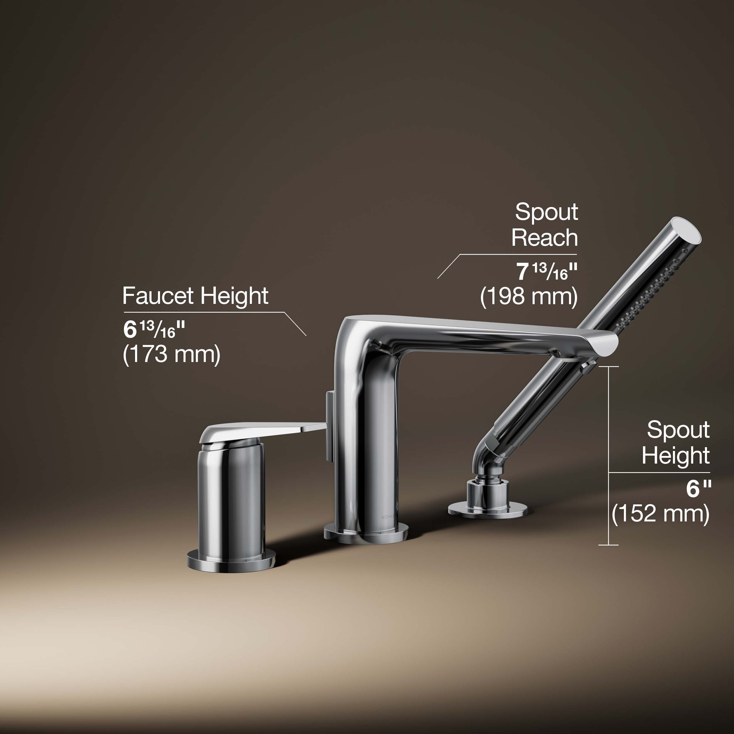 KOHLER K-97360-4-CP Roman-Tub-Faucets - View #3