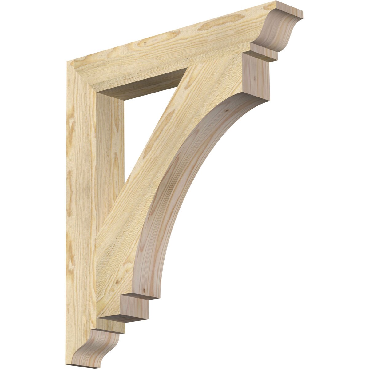 Ekena Millwork BKT04X26X30IMP01RDF Imperial traditional rough sawn 4-in x 26-in x 30-in Douglas fir Brown Wood Standard bracket