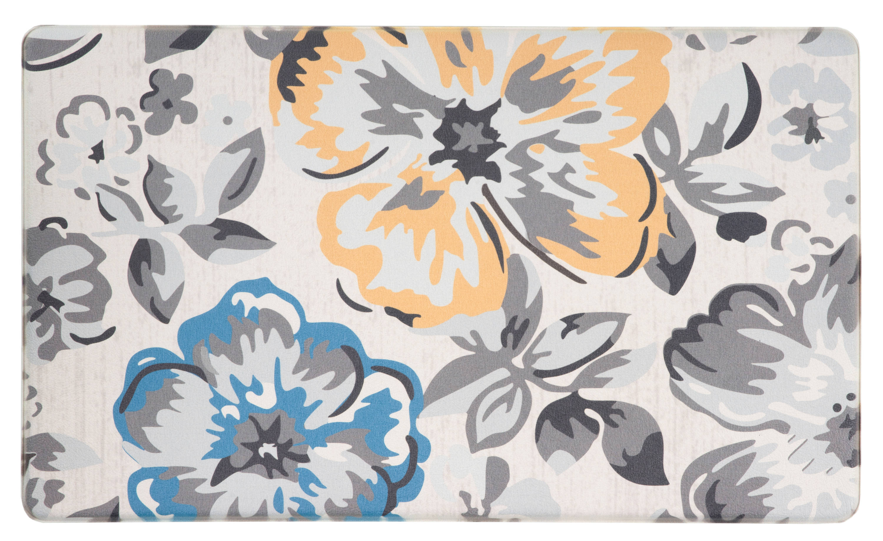 World Rug Gallery 2-ft x 3-ft Cream PVC Rectangular Indoor Decorative Anti-fatigue mat