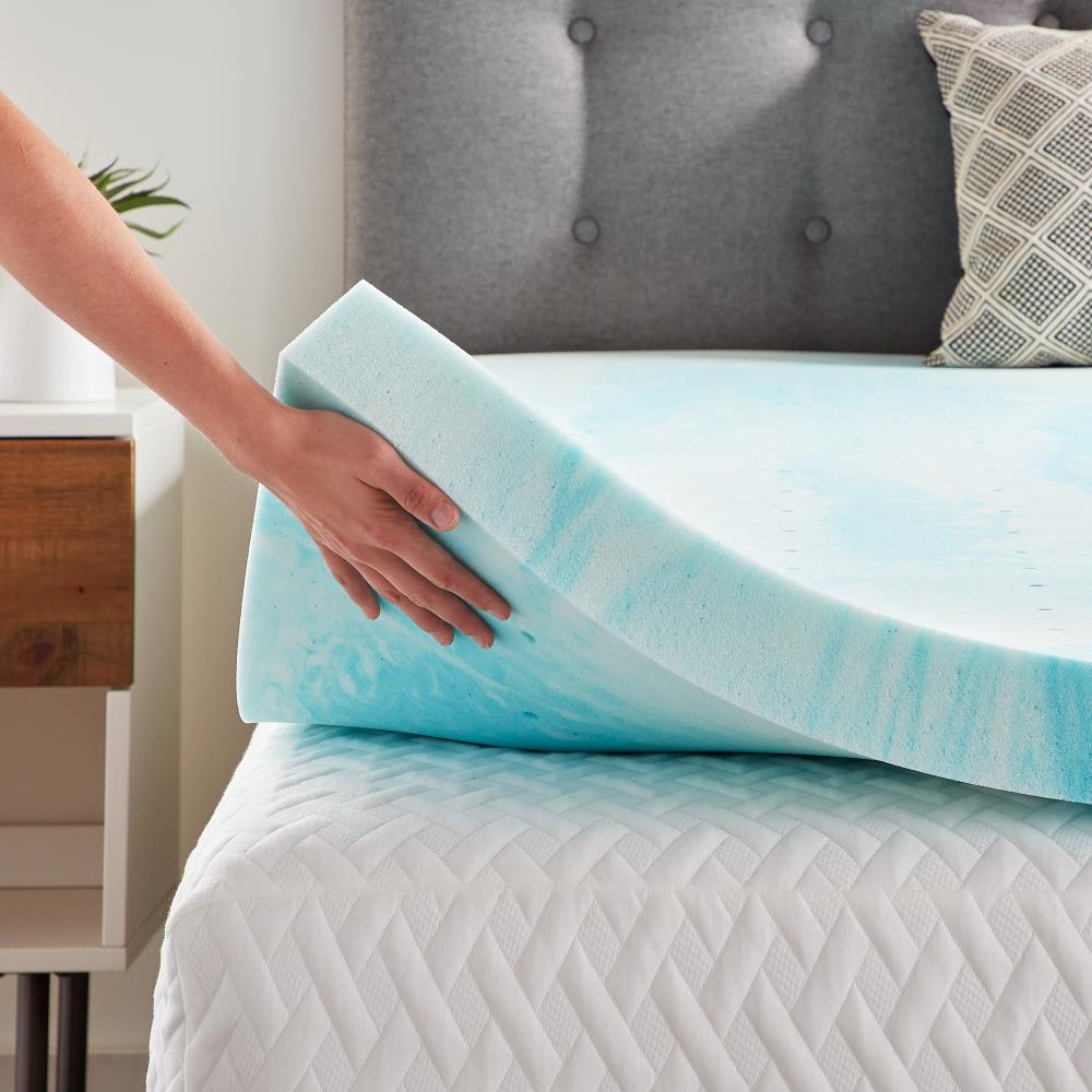 LUCID Comfort Collection 3-in D Memory Foam Twin Extra Long Mattress Topper  in the Mattress Covers & Toppers department at Lowes.com
