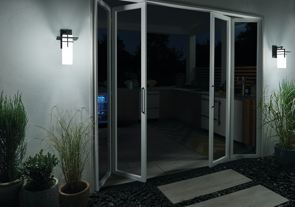 Bronze 14.75" Outdoor Wall Lantern with Opal Glass