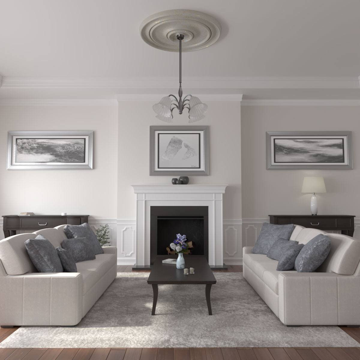 Ekena Millwork CM54TCLPCC Ceiling-Medallions - View #4