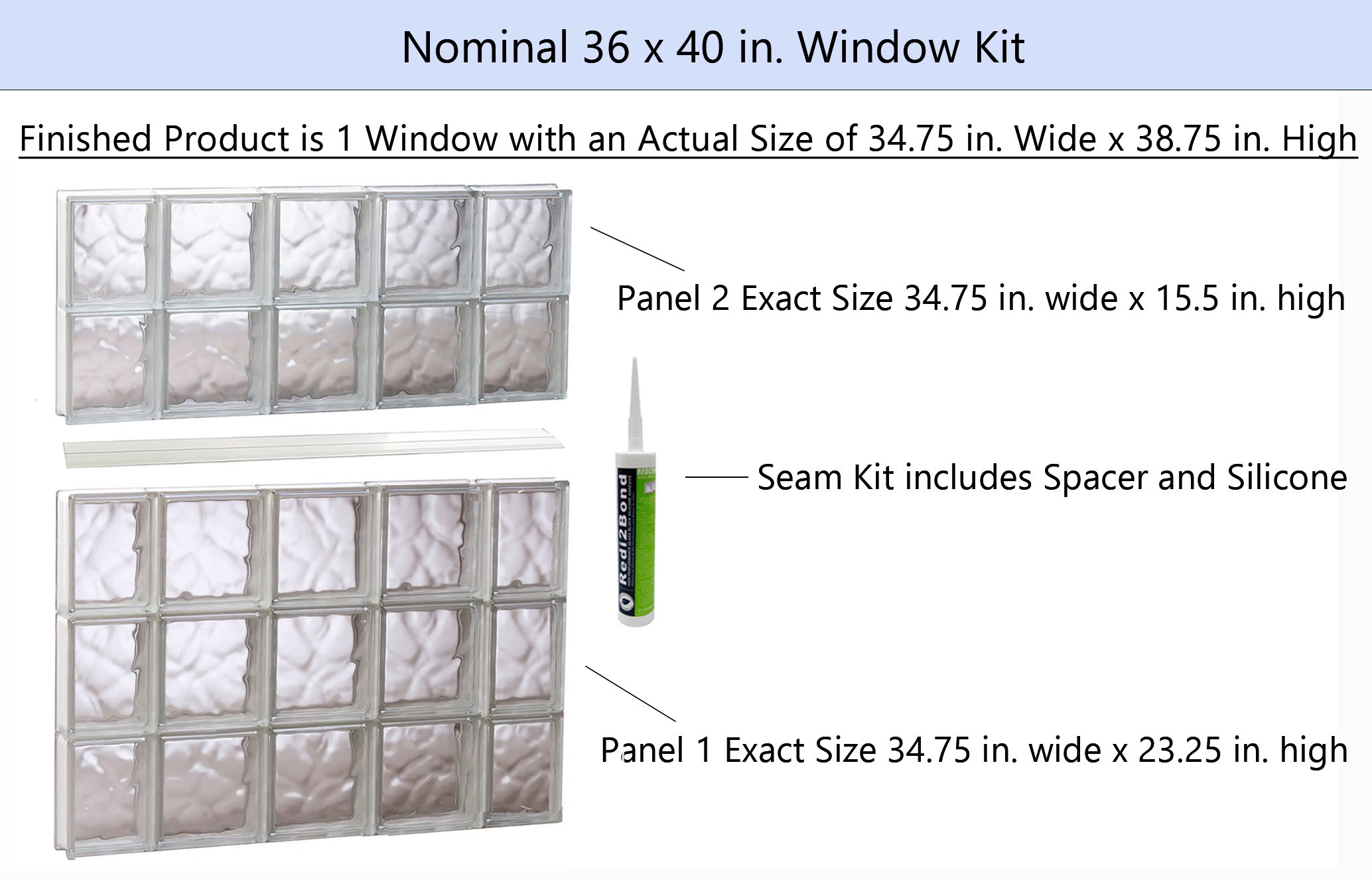 REDI2SET S3640DC Glass-Block-Windows - View #2