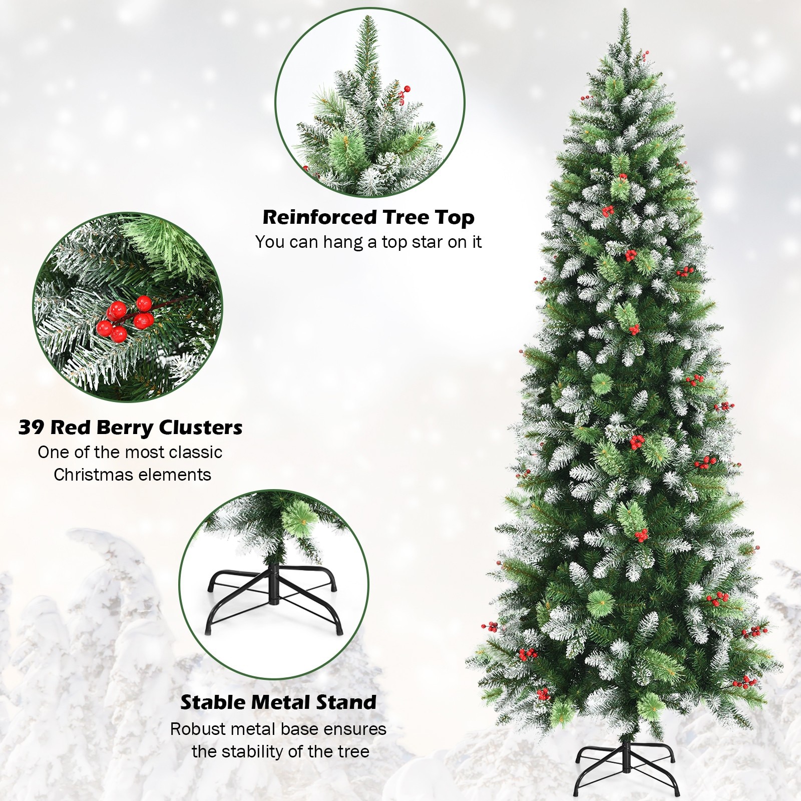 WELLFOR CM-HPY-23550 Artificial-Christmas-Trees - View #3