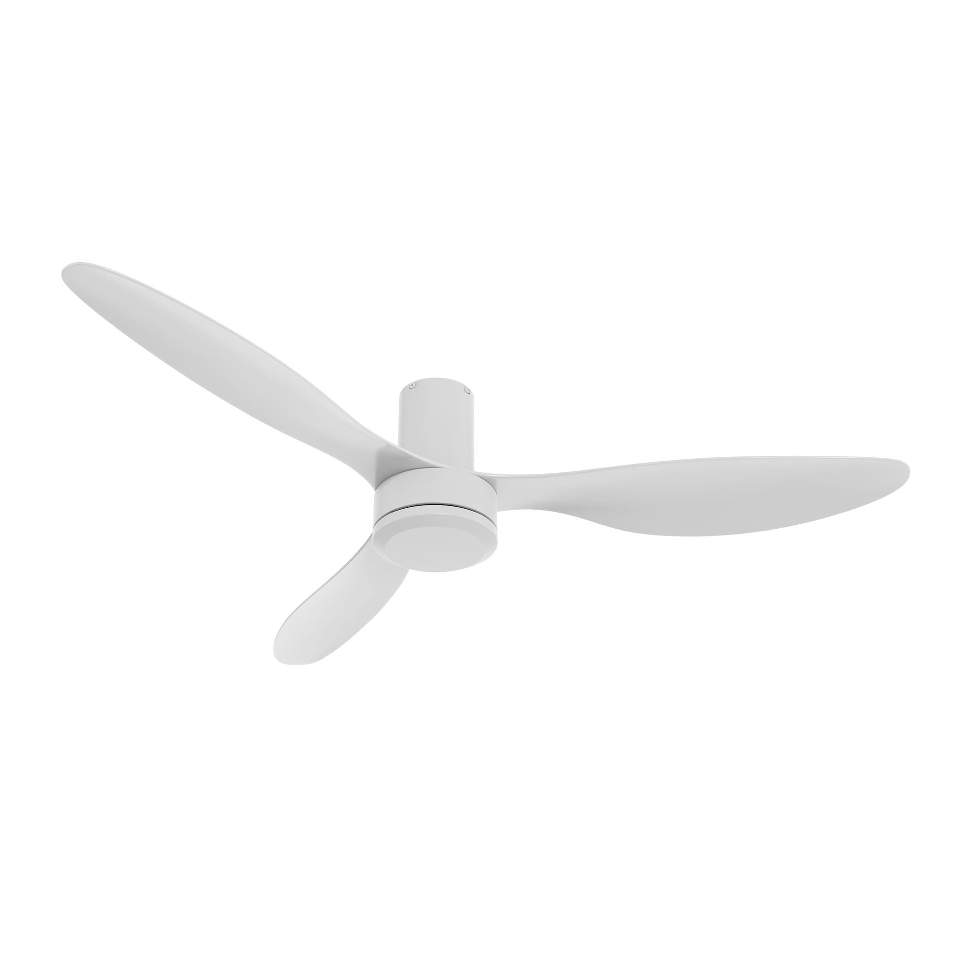 CARRO USA Sayer 52-in White Indoor Flush Mount Ceiling Fan and Remote ...