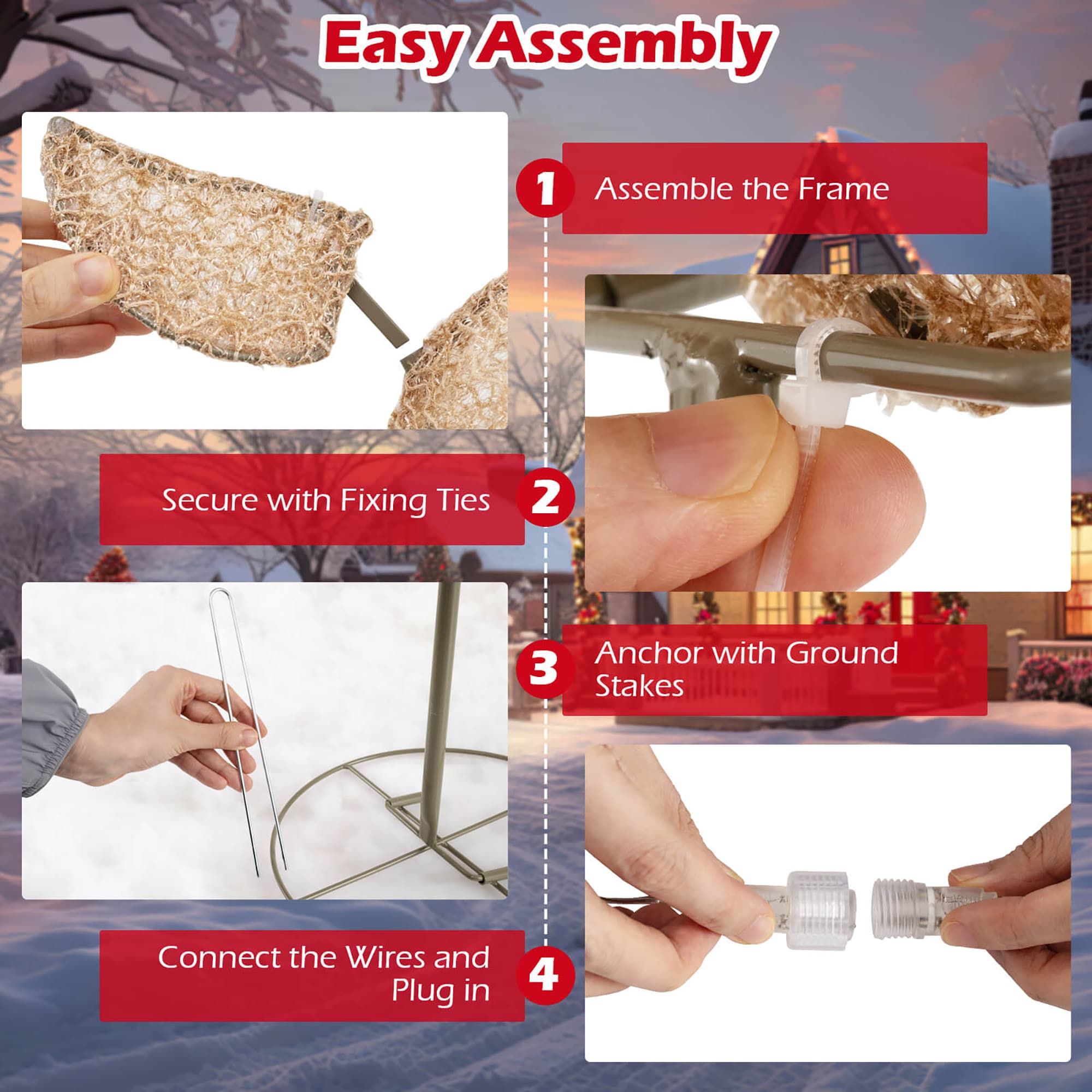 Costway HCST10333 Table-Christmas-Decorations - View #4