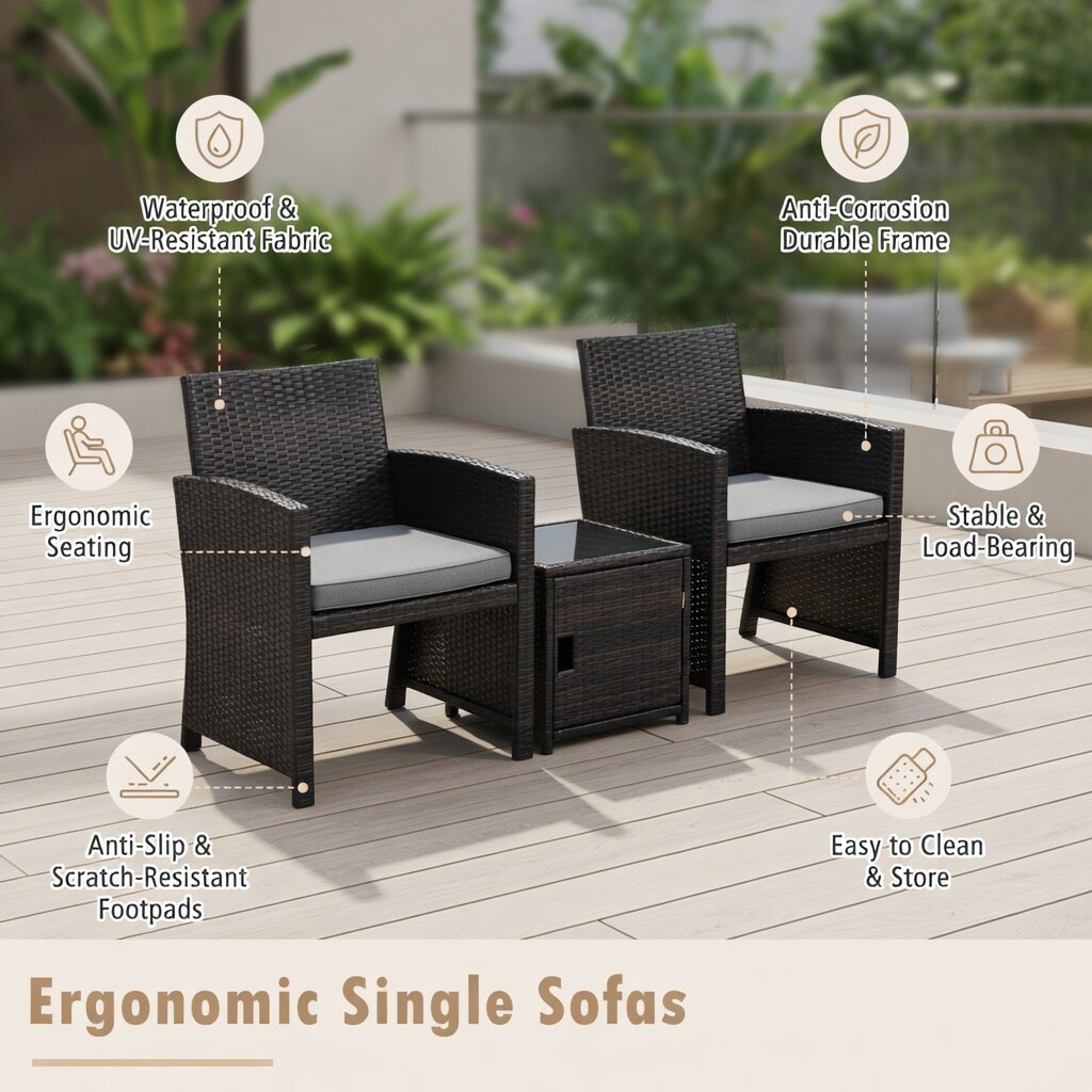 Choco Moon WYC-WQ17559-LS Patio-Conversation-Sets - View #5