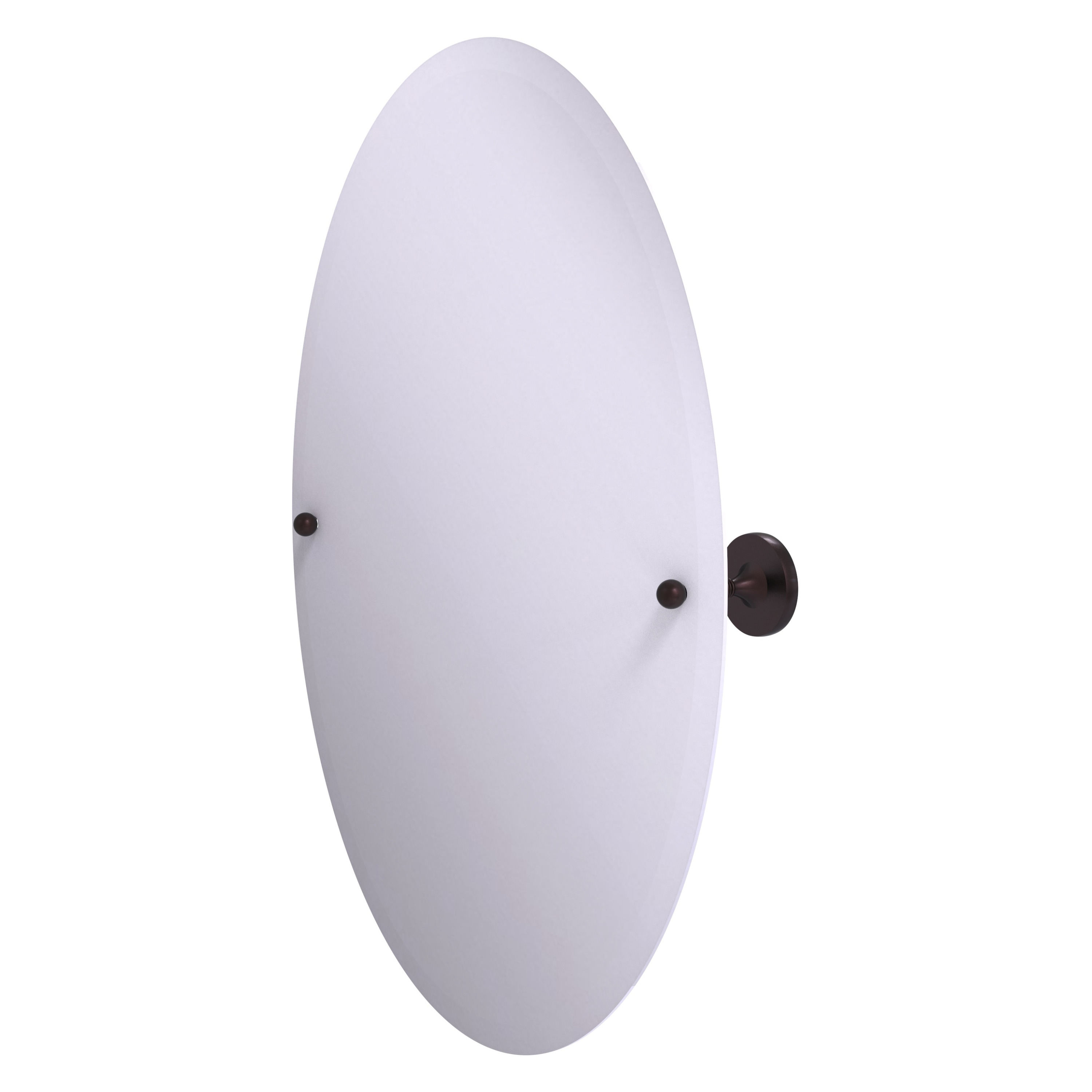 Allied Brass SL-91-ABZ Shadwell 21-Inches x 3.4-Inches Beveled Frameless Oval Tilting Bathroom Vanity Mirror ( Antique Bronze )