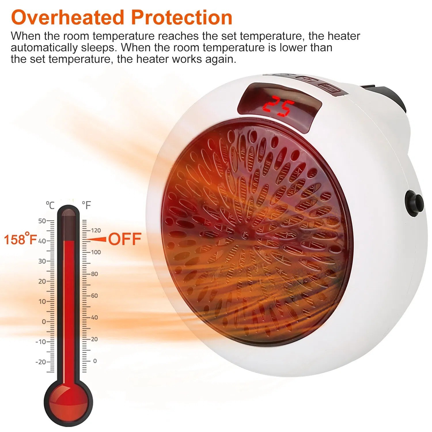Kahomvis HEAT-QPDO-07 Portable-Electric-Heat - View #6