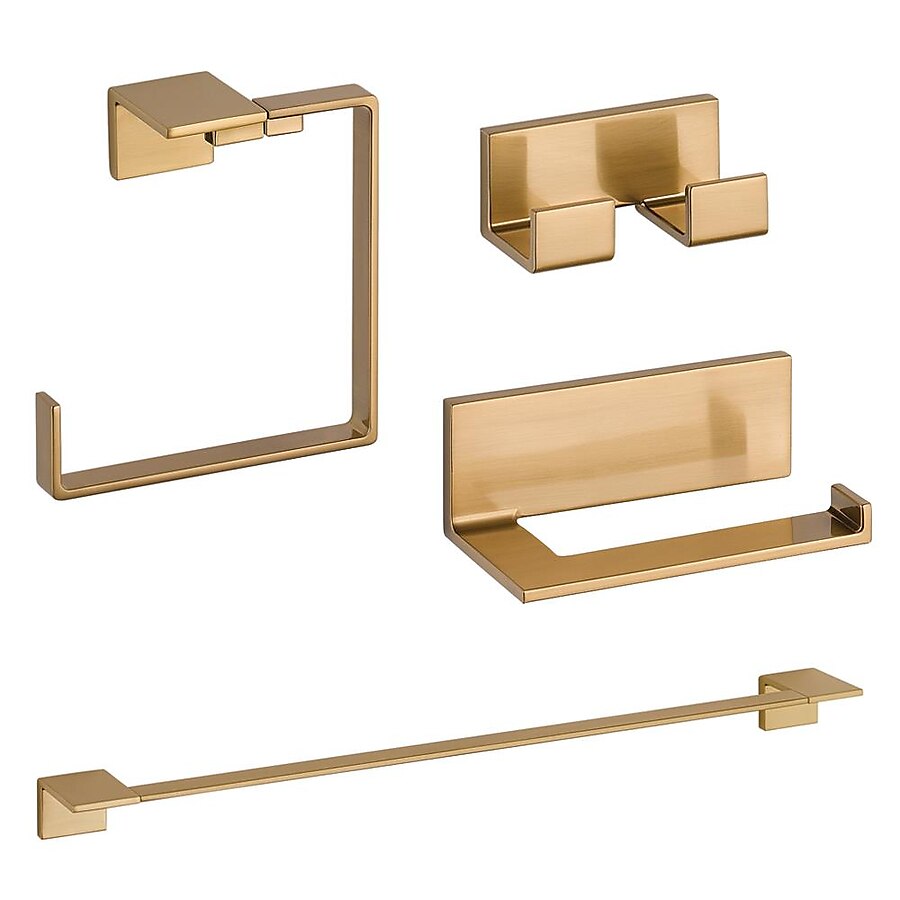 DELTA 4-Piece Vero Champagne Bronze Decorative Bathroom Hardware Set DELTA 4-Piece Vero Champagne Bronze Decorative Bathroom Hardware Set