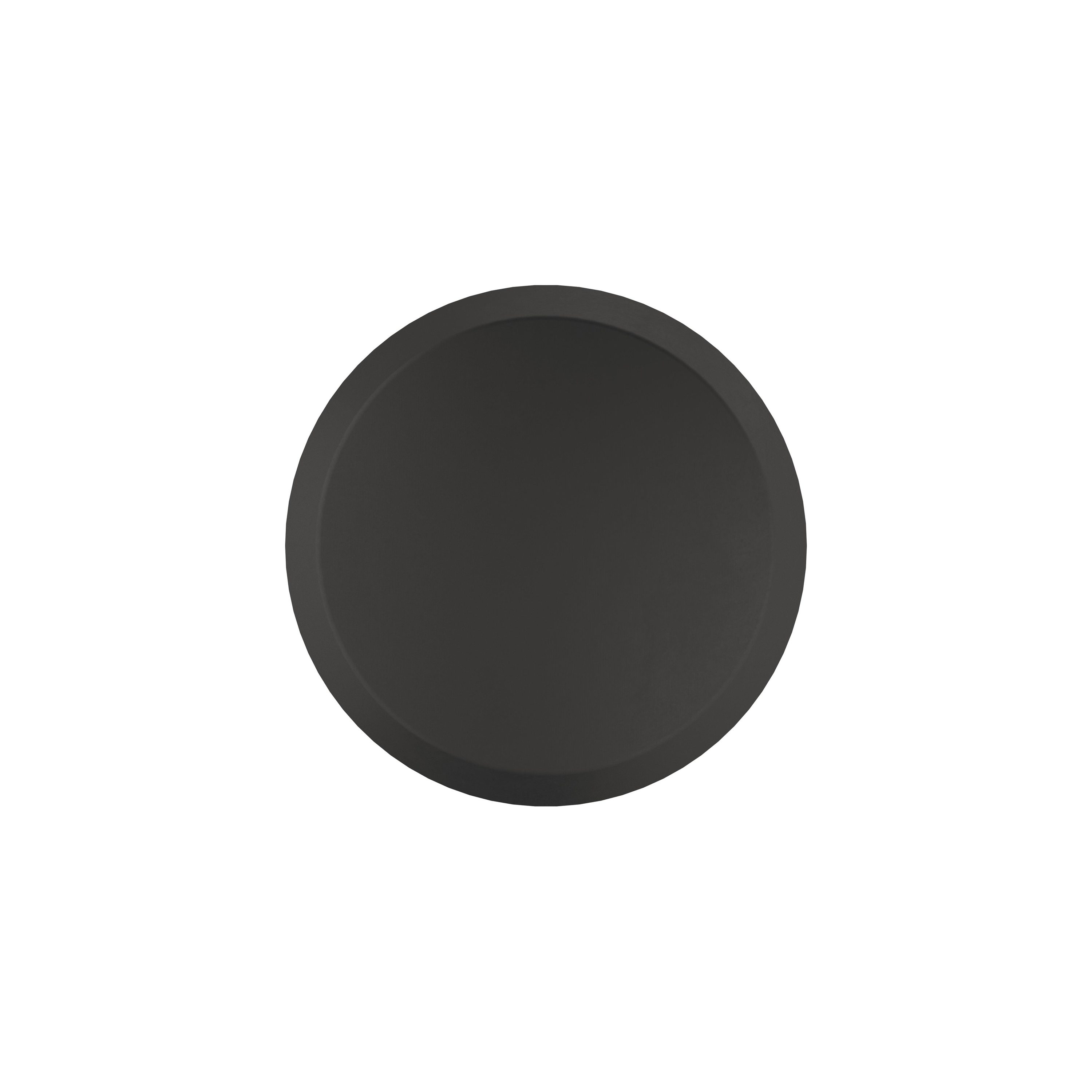 Matte Black Round Modern Cabinet Knob with Mounting Hardware