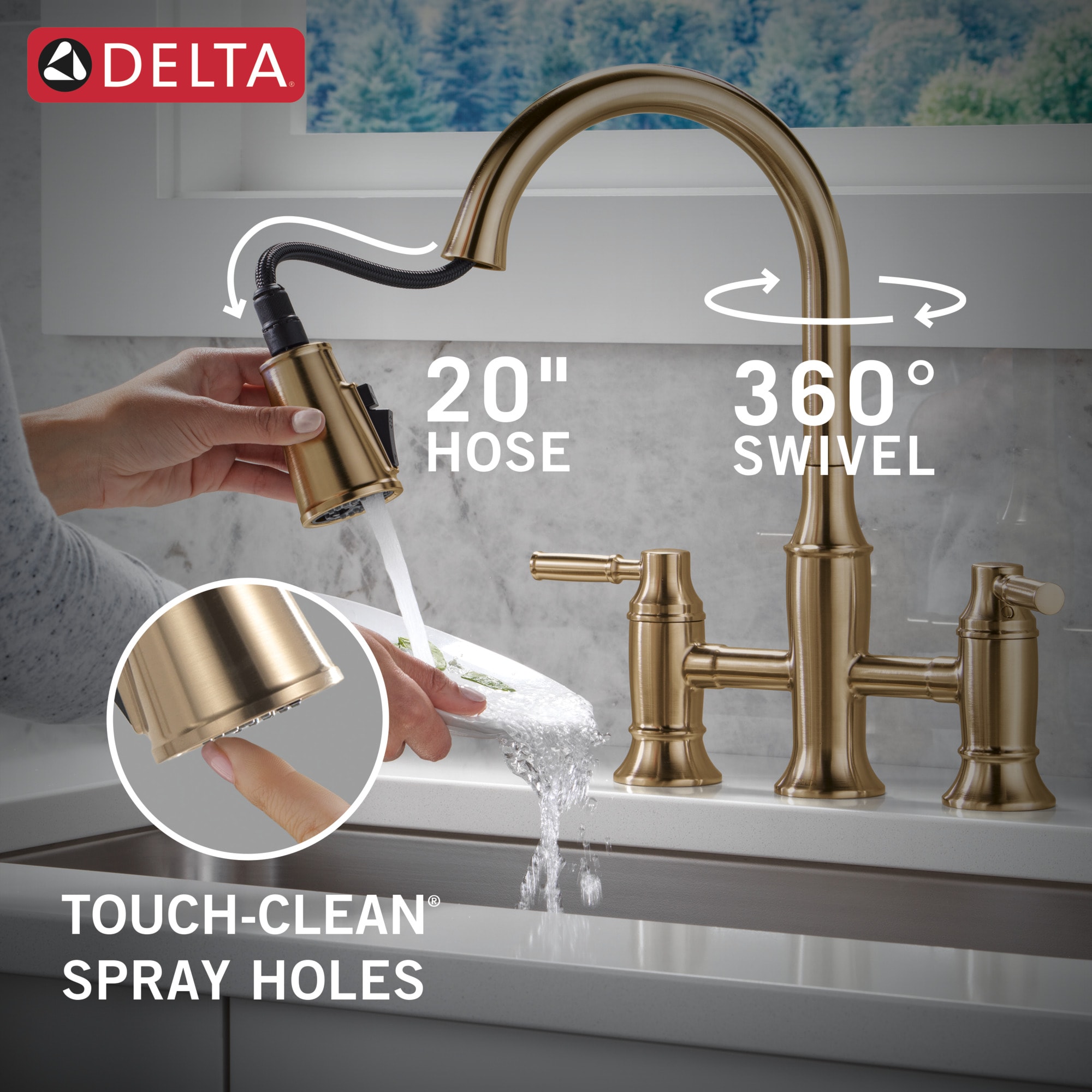 Delta 2384L-CZ-PR-DST Kitchen-Faucets - View #10