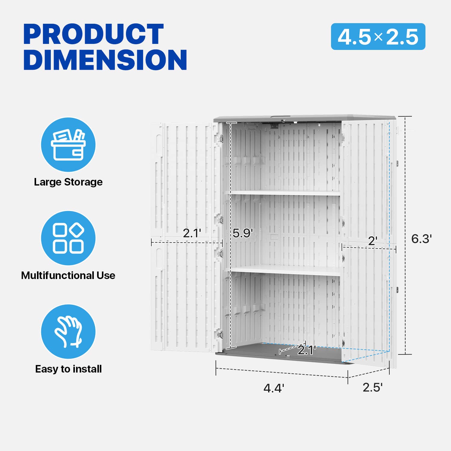 Sunmthink Z-MSD027-34GW Vinyl-Resin-Storage-Buildings - View #4