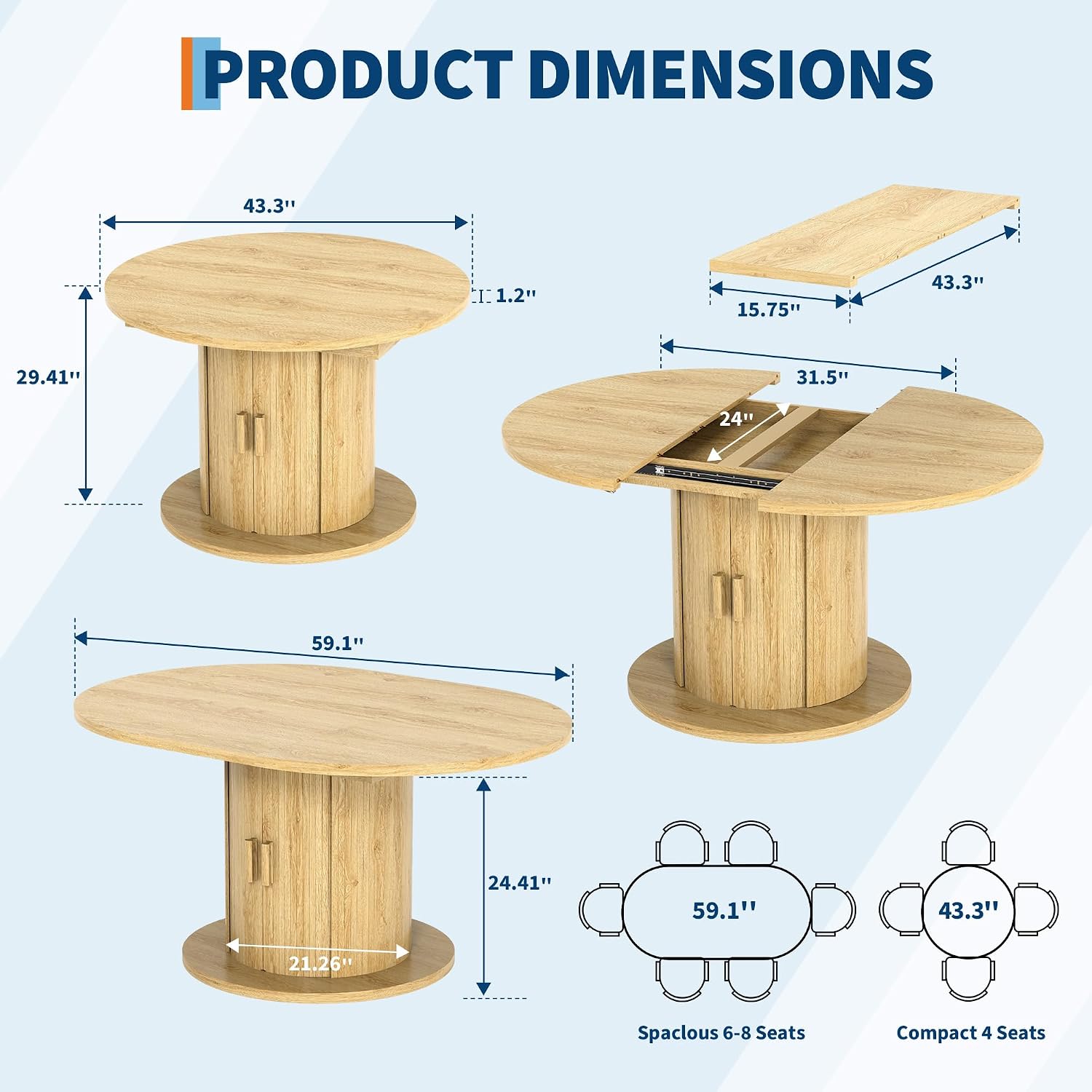 GAOMON CNAYH6CEHOM4K2VUQ Dining-Tables - View #2
