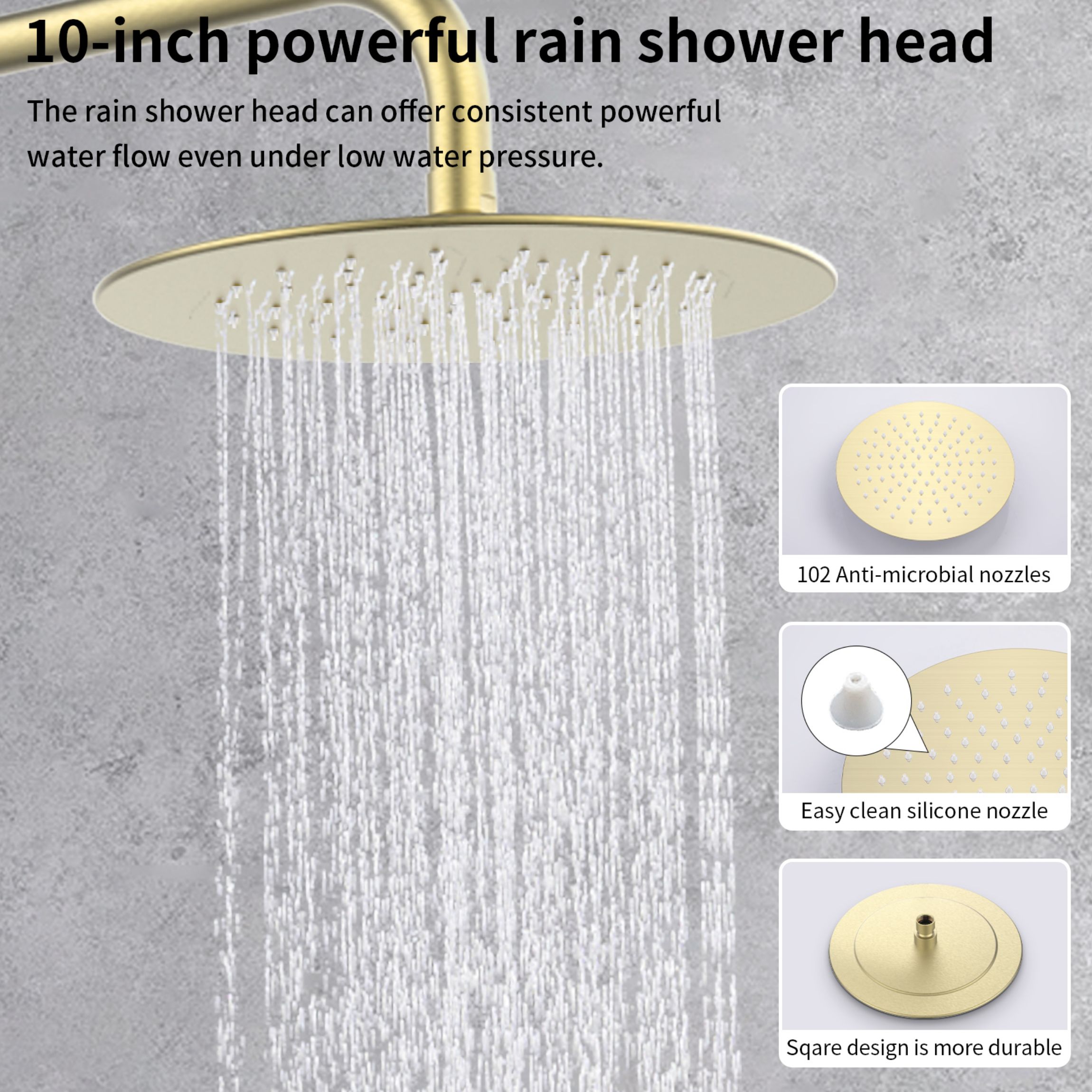 Poinic DRQ-108BG Showerhead-Bar-Panels - View #5