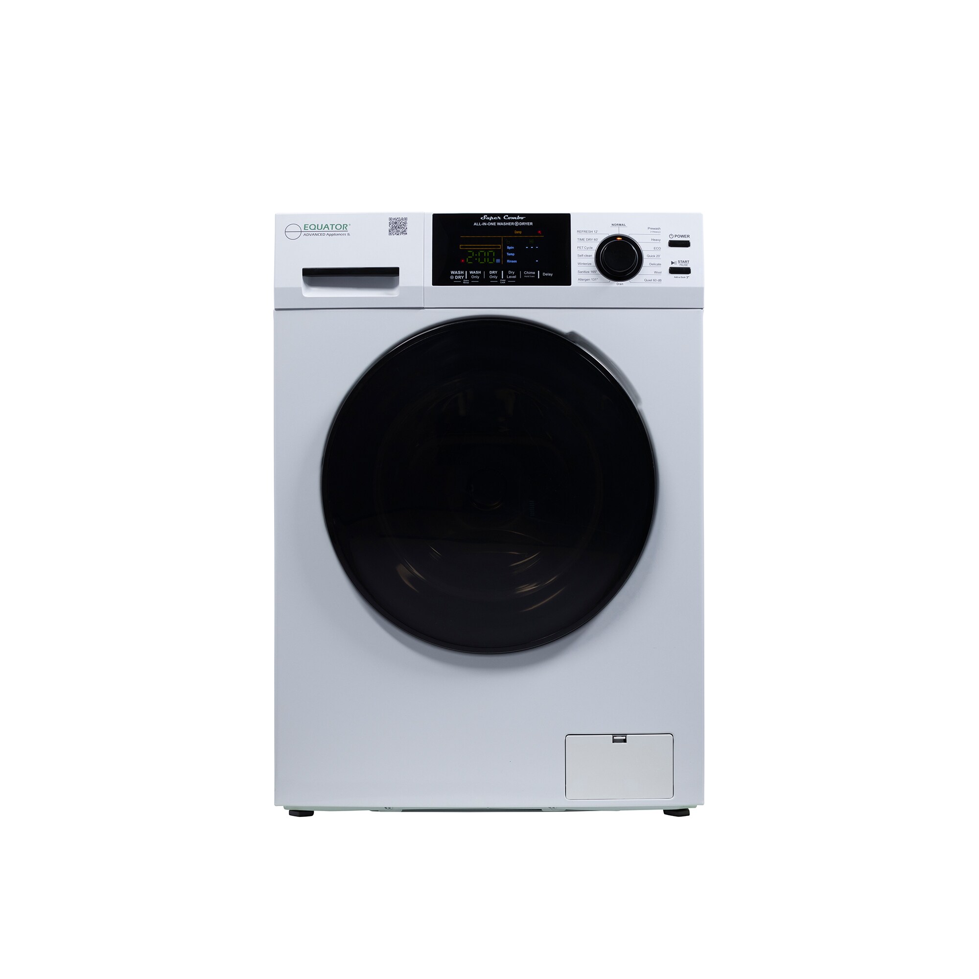 Equator Advanced Appliances Built-In / Freestanding 1.6-cu ft Capacity White Ventless All-in-One Washer/Dryer Combo