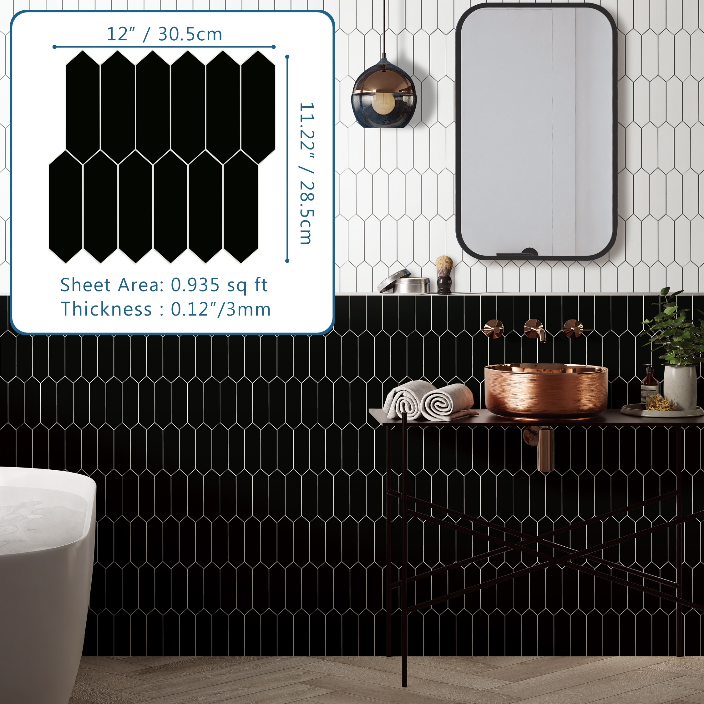 SUNWINGS SDS001-BLK-10 Ceramic-Tile - View #7