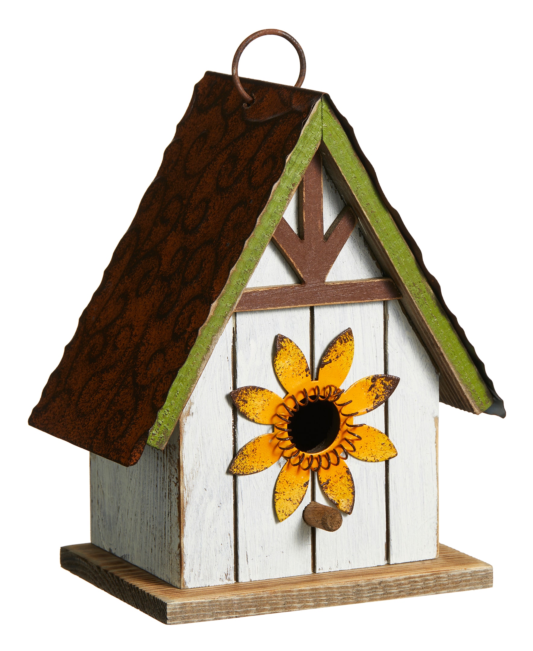 Glitzhome 2003100073 8.25-in H Multi Wood Variety Decorative Bird House