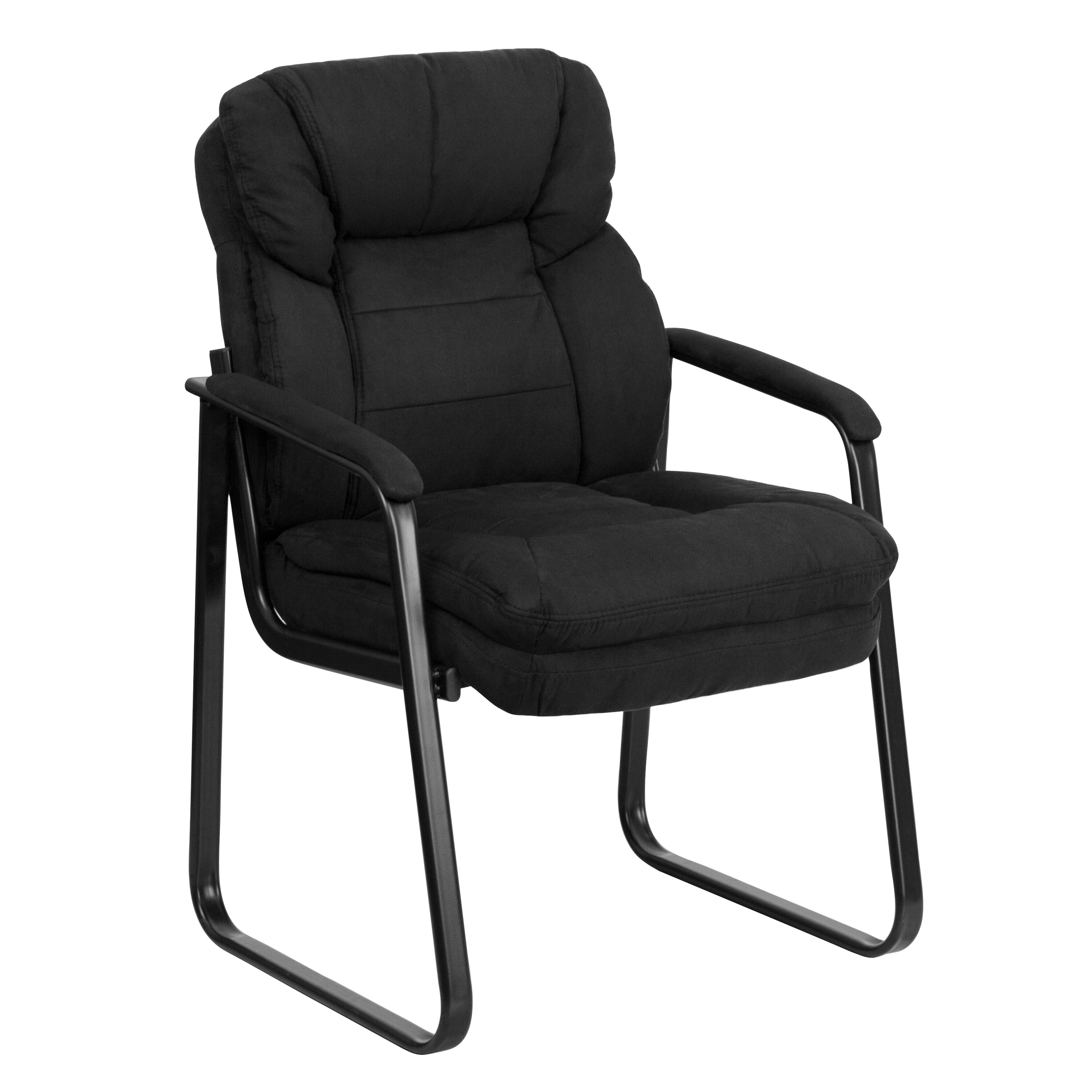 Flash Furniture 847254021944 Modern Black Microfiber Microfiber Accent Chair