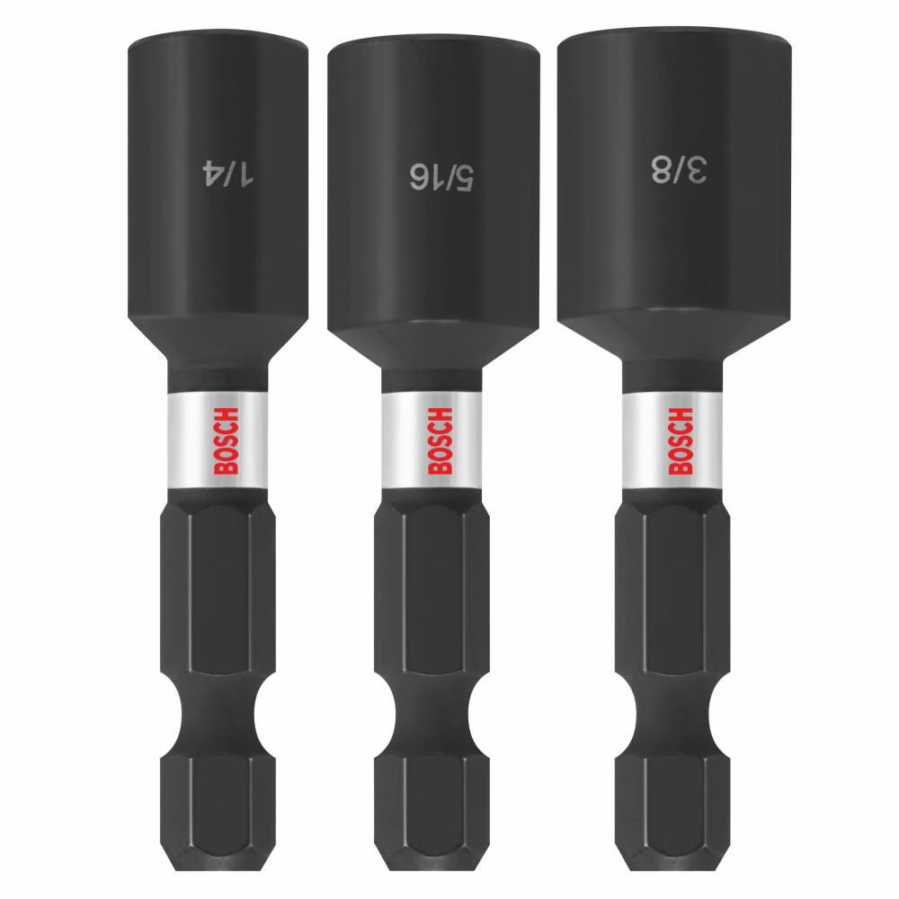 Bosch ITNS2490 Impact Tough 1-7/8-in Nutsetter Alloy Steel Hex Shank Bit Set (3-Piece)
