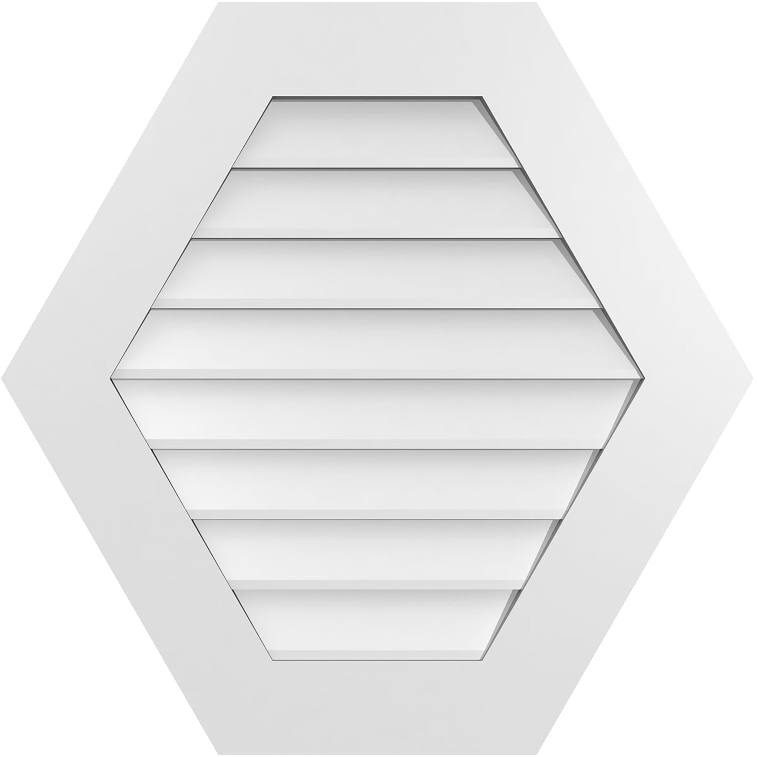 Ekena Millwork GVPHP28X2801SN 28-Inches x 28-Inches Off-white Peaked PVC Gable Louver Vent