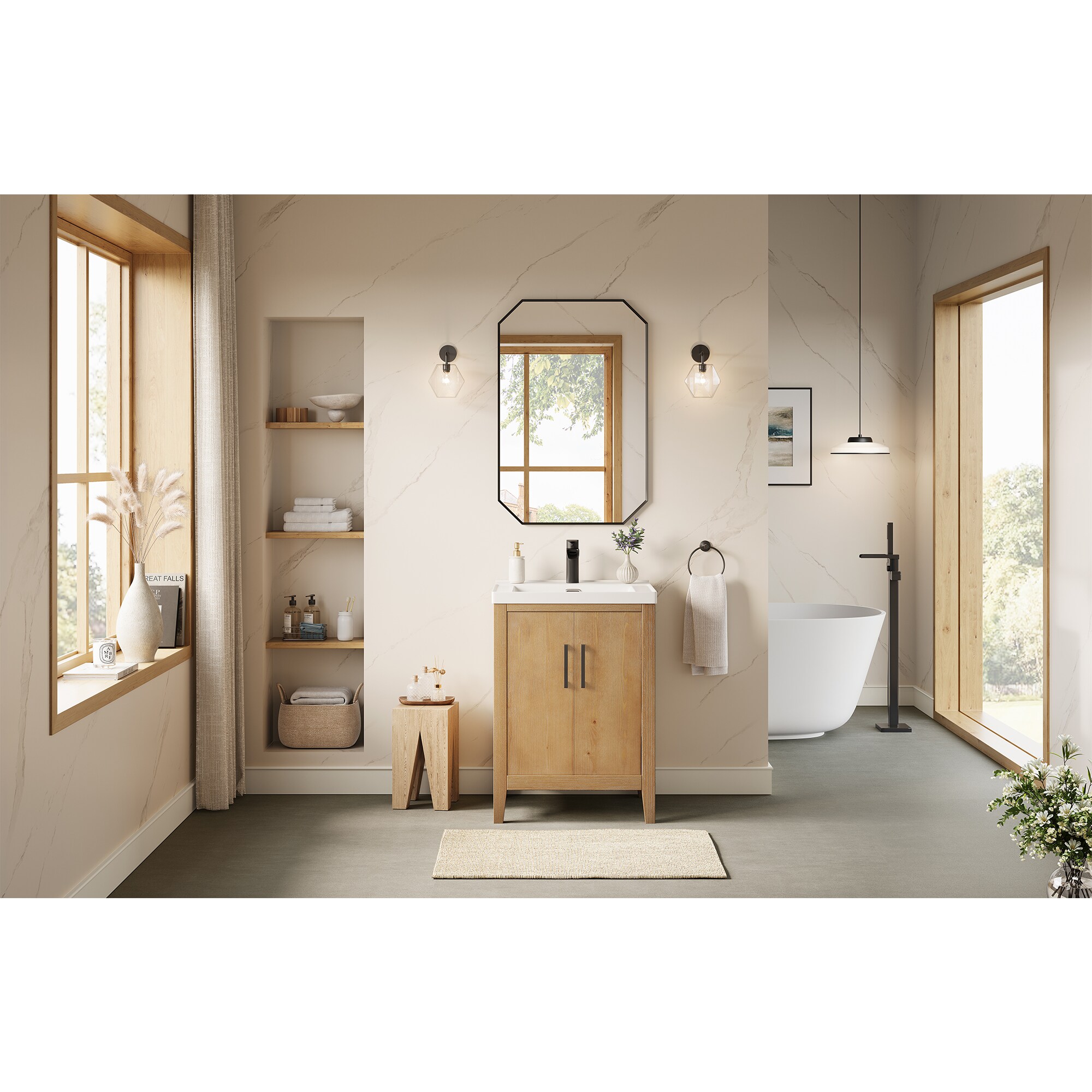 Altair 566024-WF-WH-NM Bath-Vanity-Combo - View #13