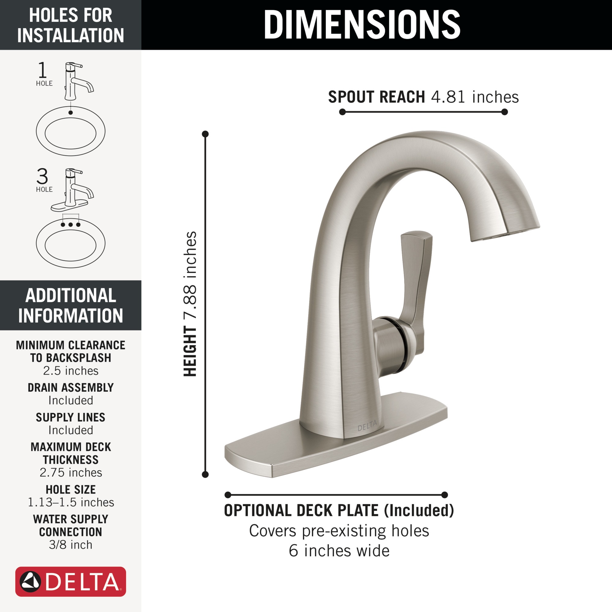 Delta 577-SS-PR-MPU-DST Lavatory-Faucets - View #3