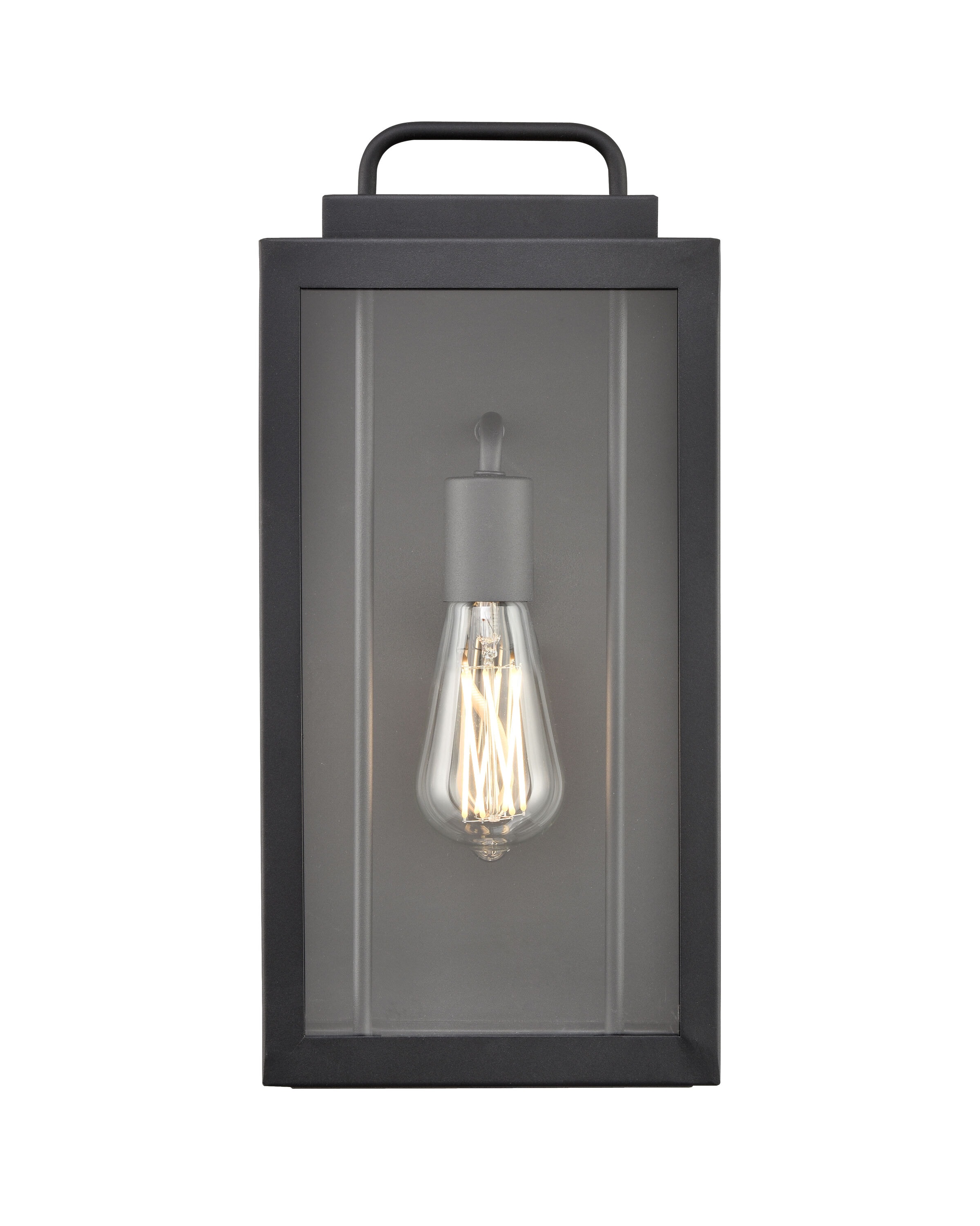 Millennium Lighting 260001-TBK Gallatin 1 -Light 15.7-in H Matte Black Hardwired Outdoor Wall Light