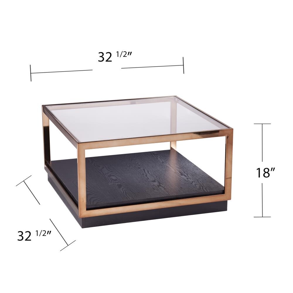 Boston Loft Furnishings Humo Clear Glass Casual Coffee Table with