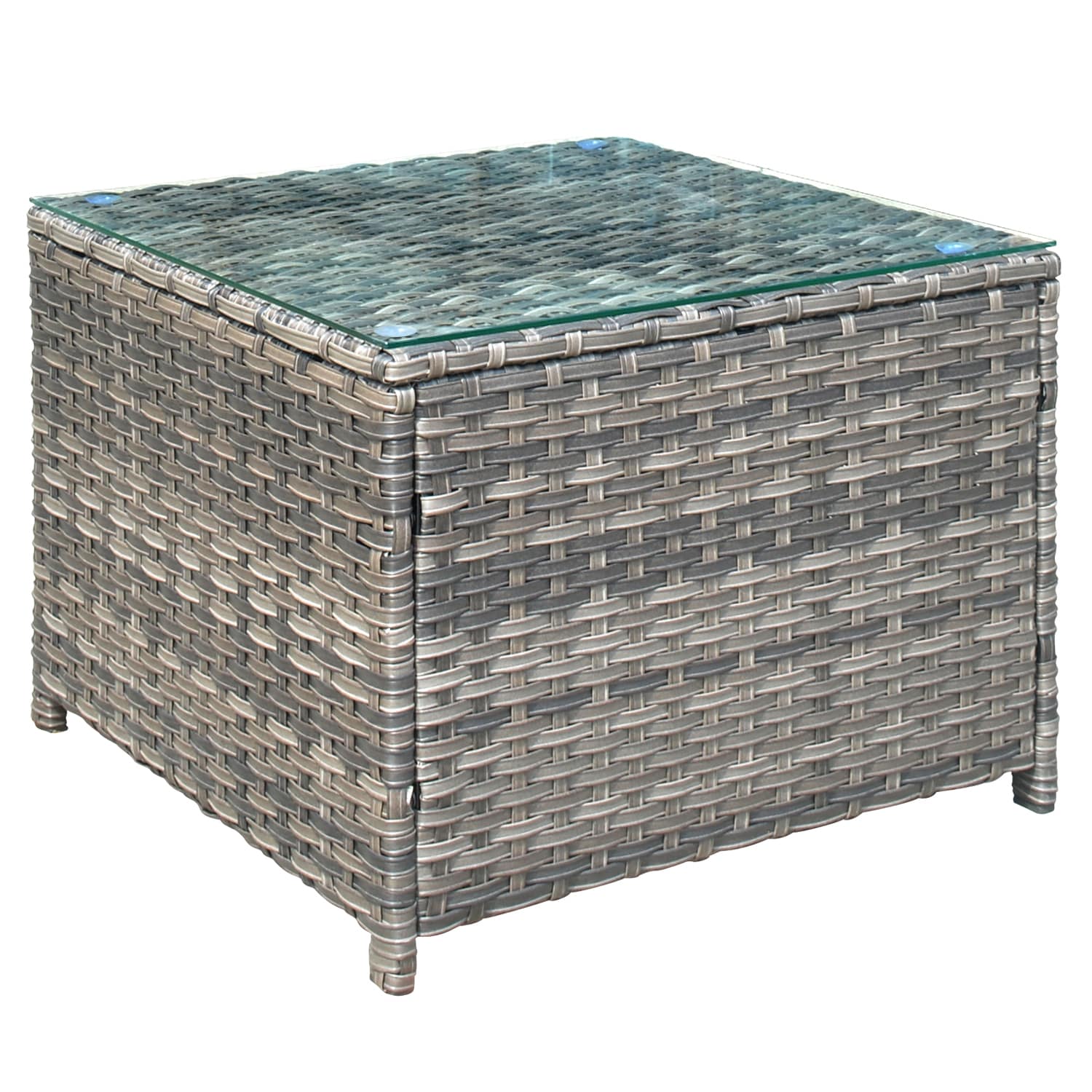 Beter Voeding Opsplitsen XIZZI Gaea Square Wicker Outdoor Coffee Table 23.89-in W x 23.89-in L in  the Patio Tables department at Lowes.com