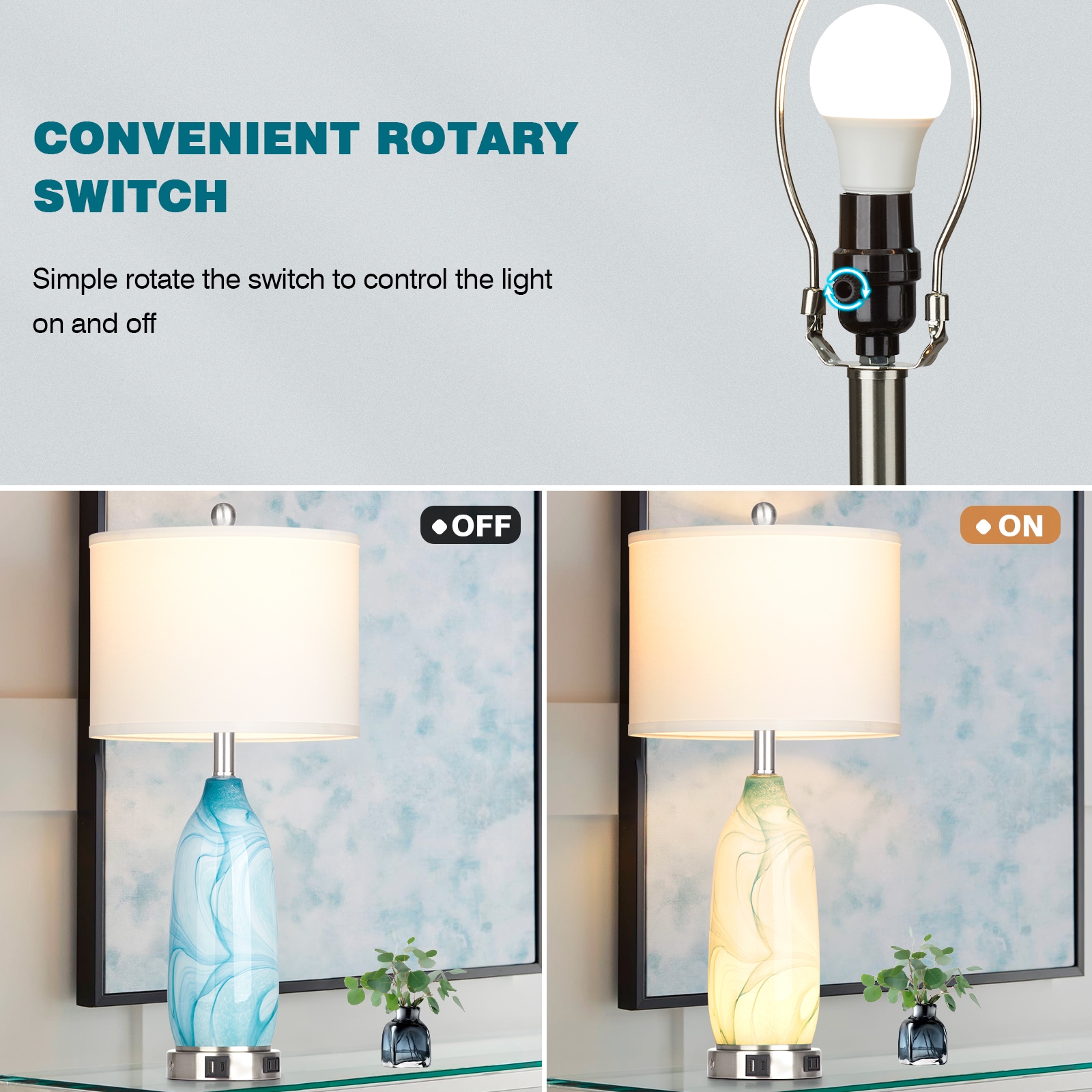 UrFurnishings TD-336 Table-Lamps - View #9