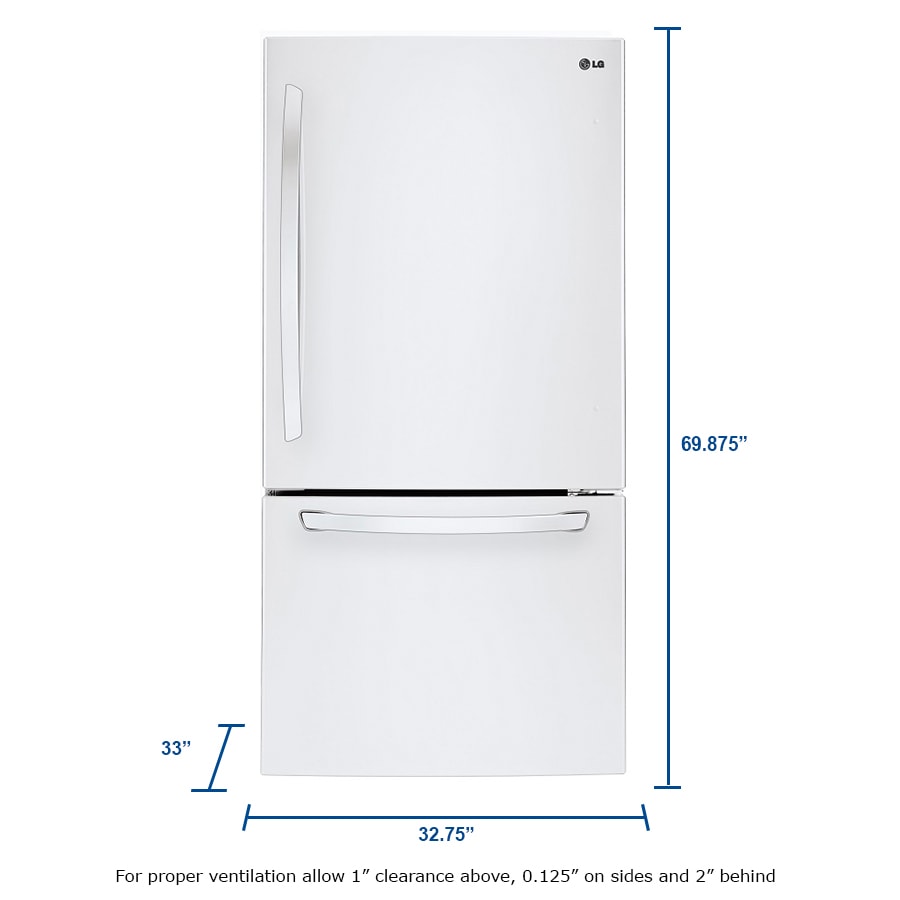 Whirlpool 22.07-cu ft Bottom-Freezer Refrigerator with Ice Maker