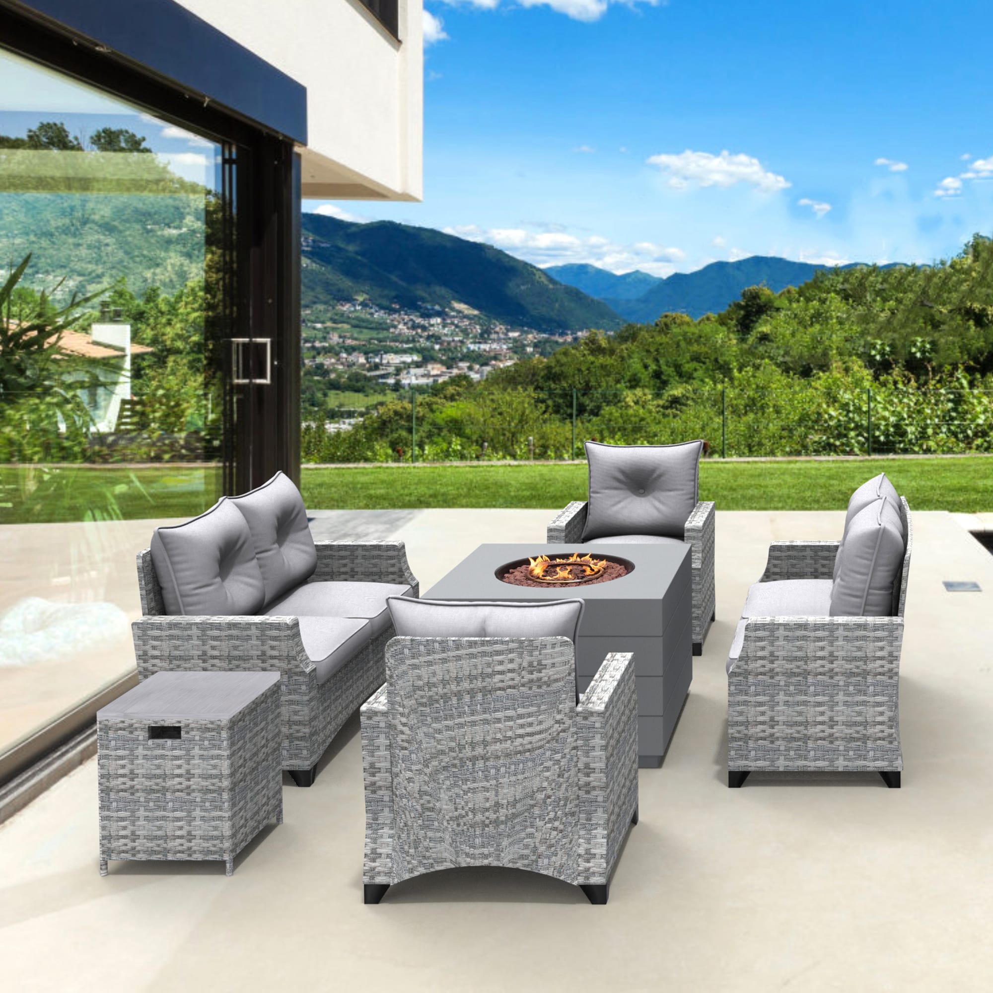 Moda Furnishings 2140-1801-2S Patio-Conversation-Sets - View #7