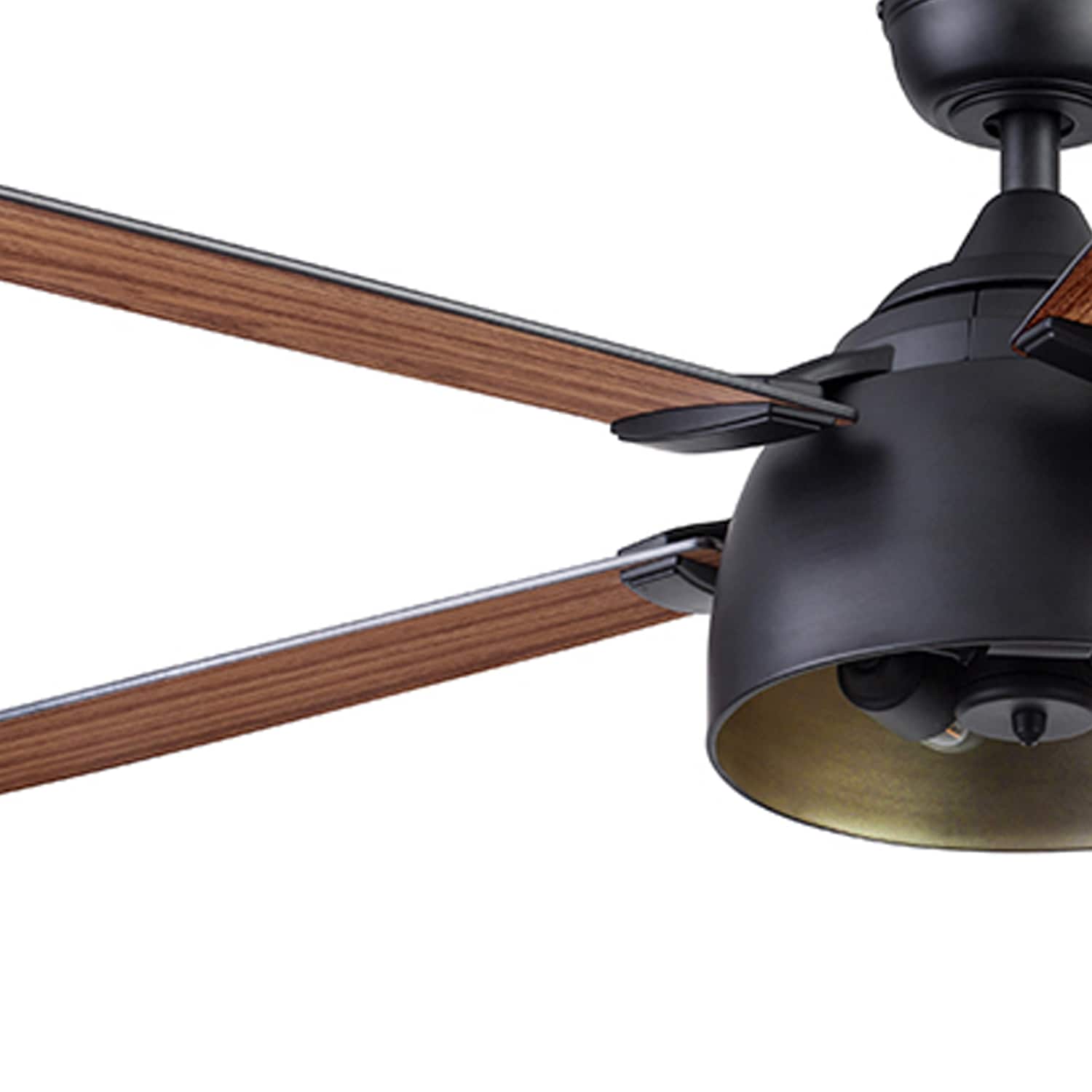 Octavia 52" Matte Black Industrial Ceiling Fan with LED Lights & Remote