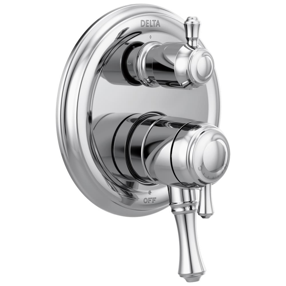 Delta Cassidy 0.5in Chrome Bathtub/Shower Mixer in the Bathroom