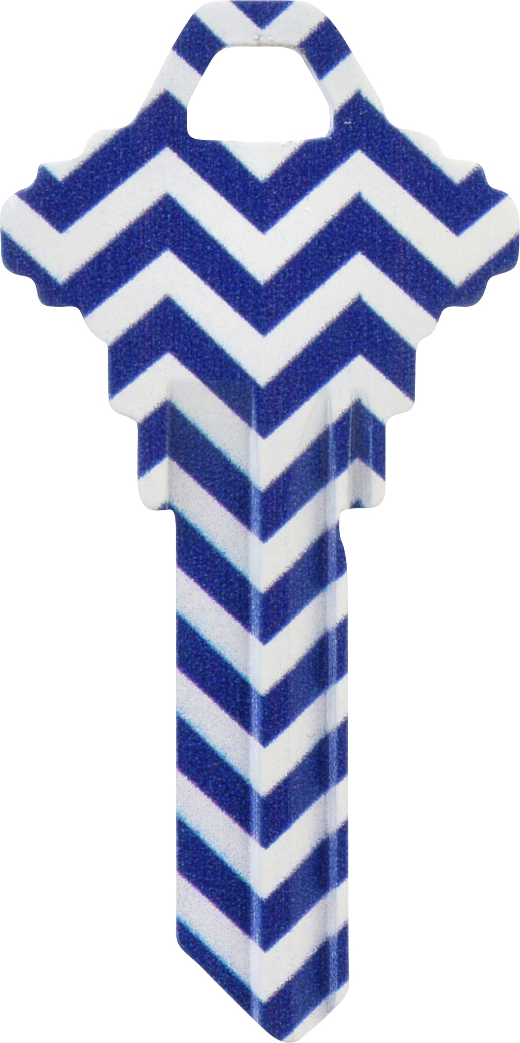 Hillman 88978 Chevron Decorative Key Brass House/Entry Key Blank